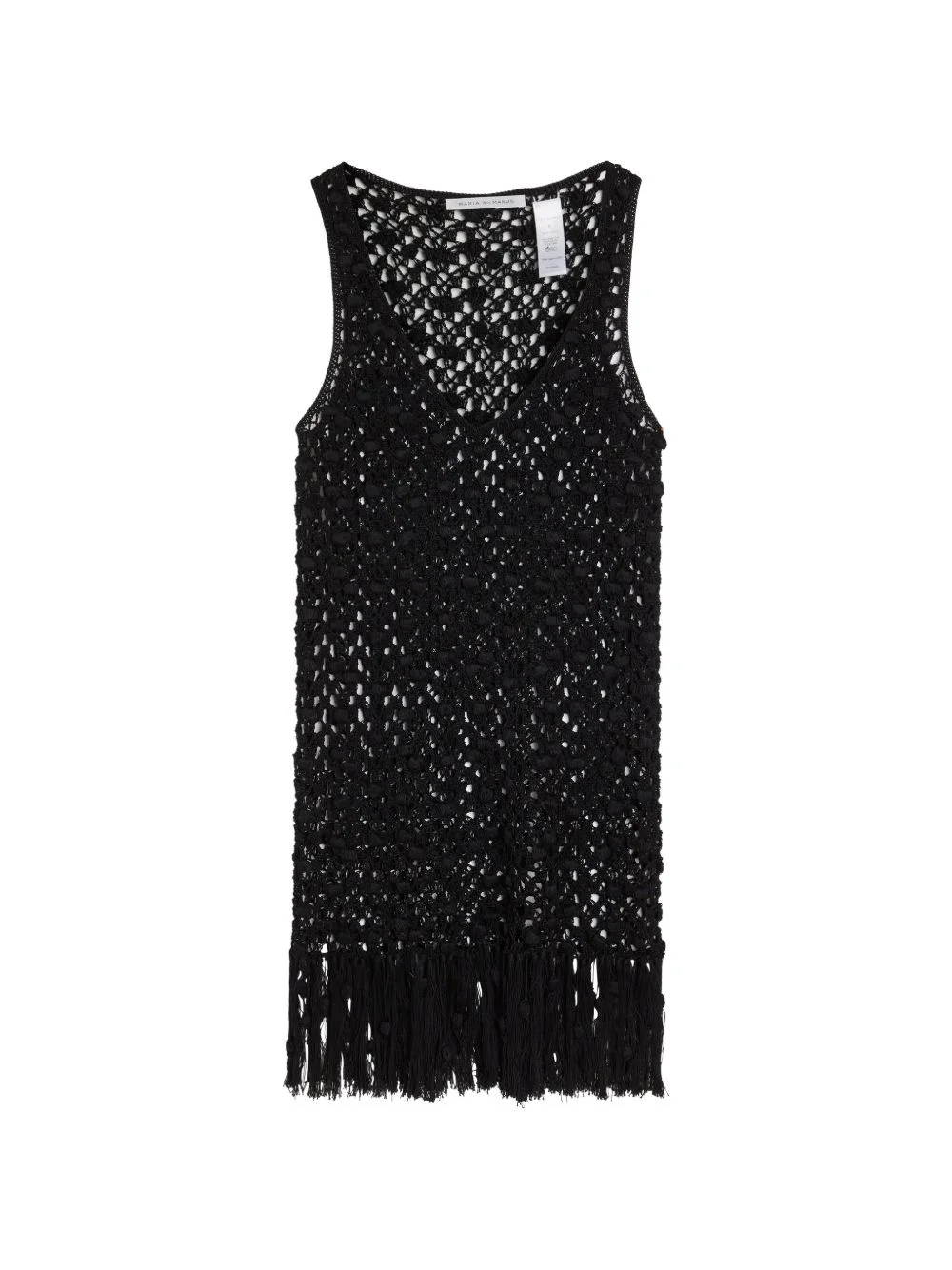crochet-knit fringed tank top - 1