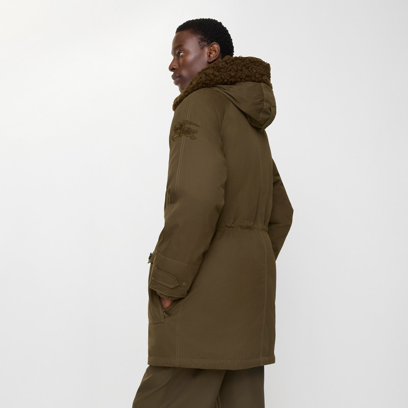 Shearling Trim Gabardine Parka 3