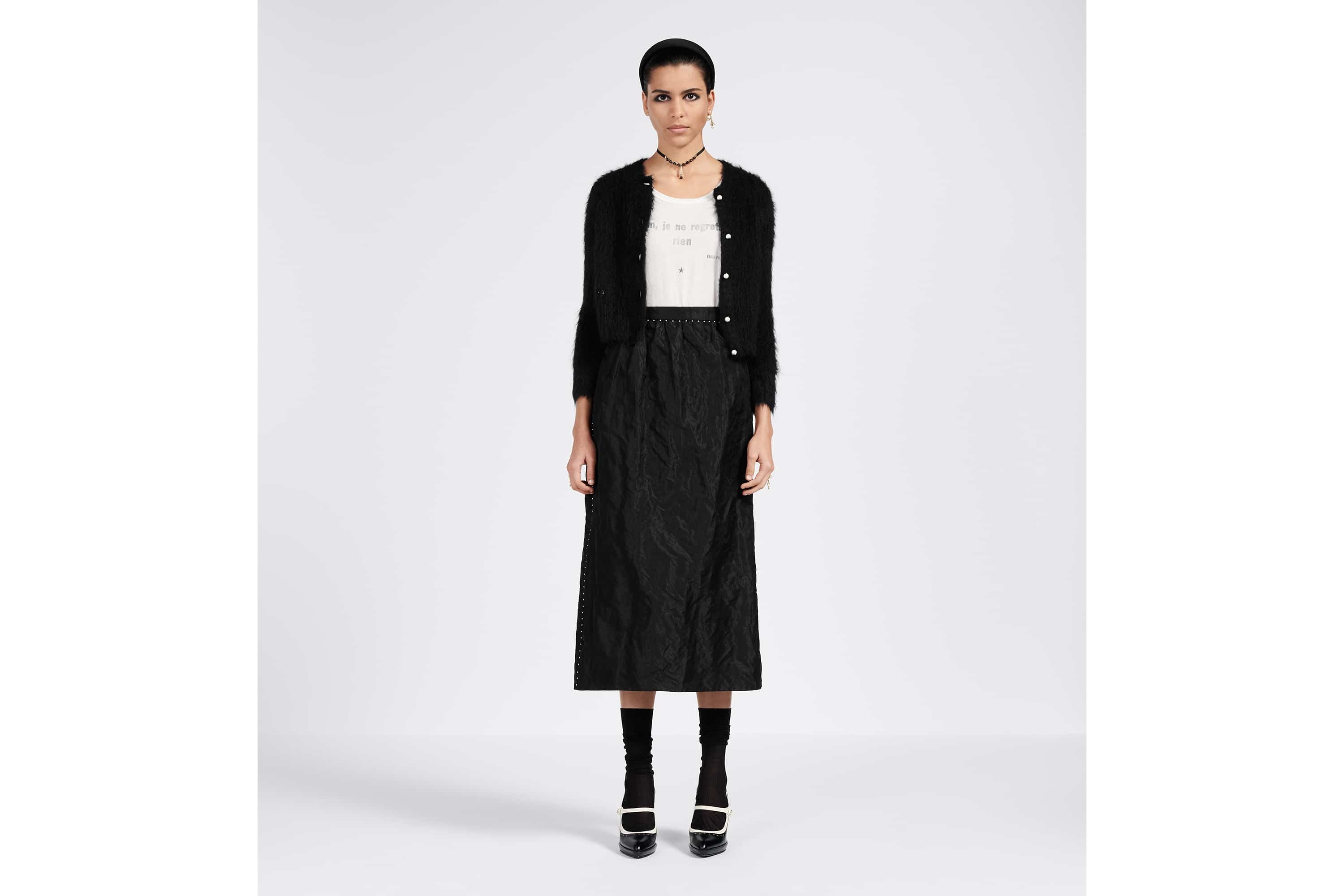 Mid-Length Straight-Cut Skirt - 4