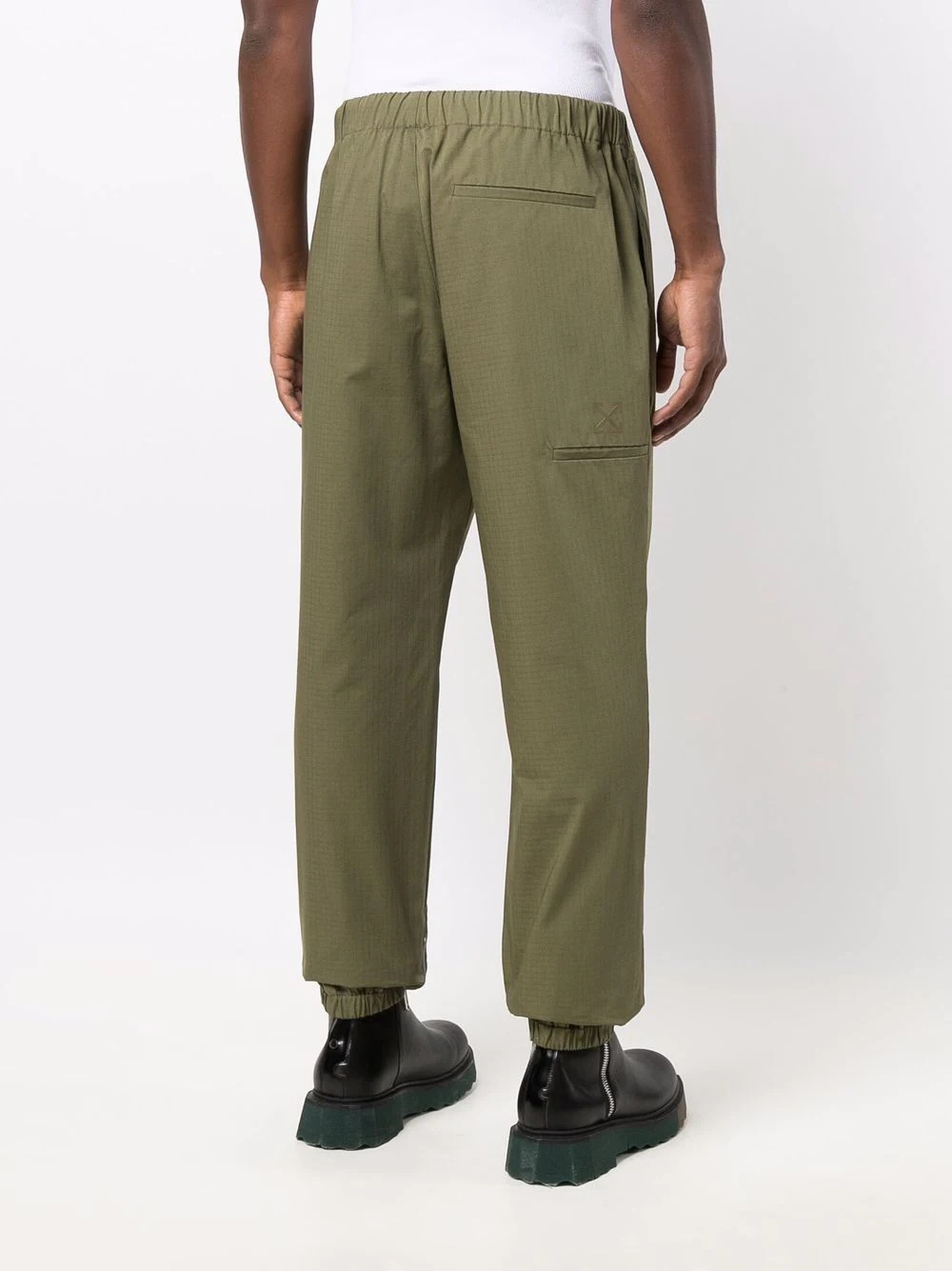 elasticated-trim track pants - 4