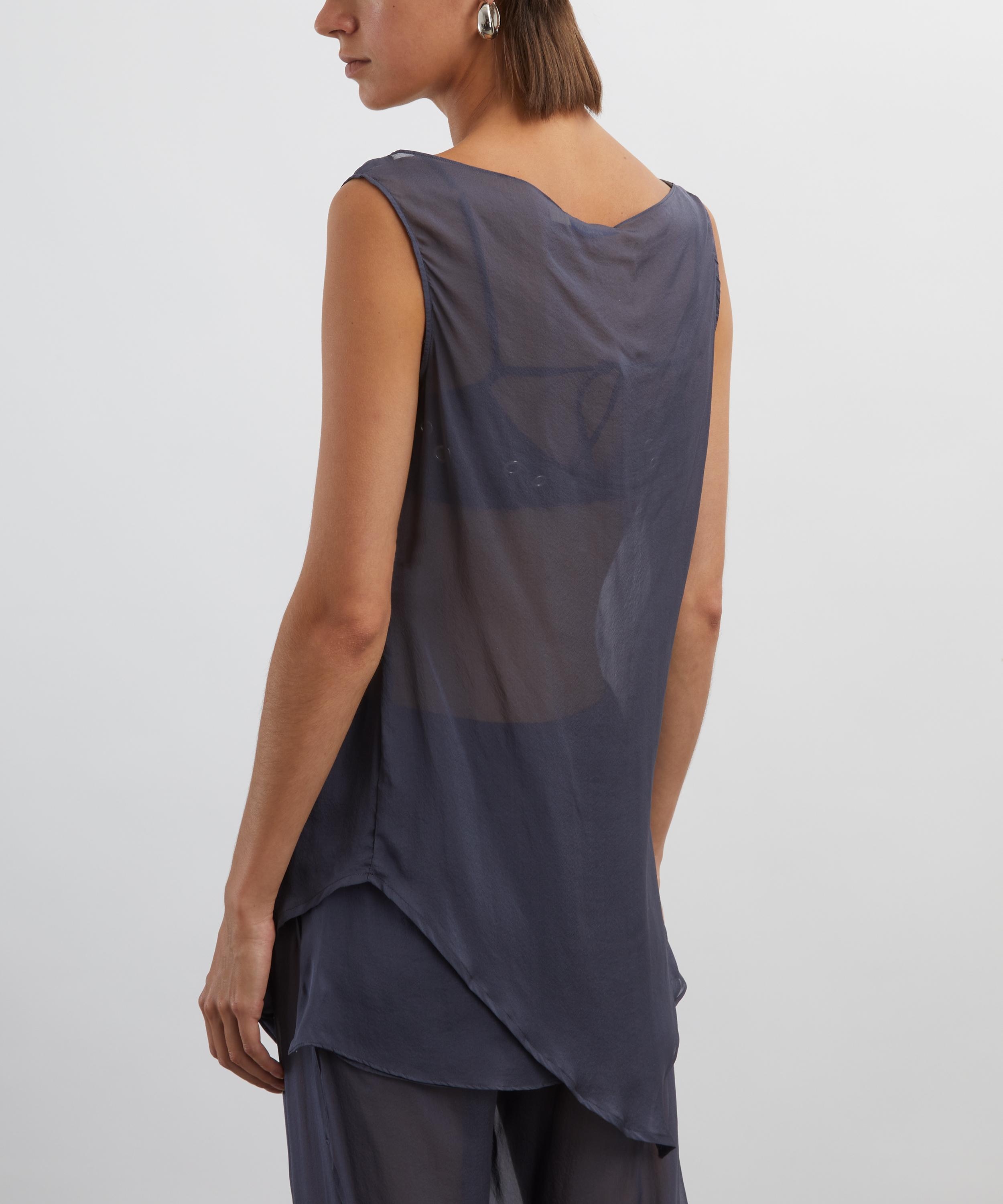 Sato Asymmetric Silk Top - 4