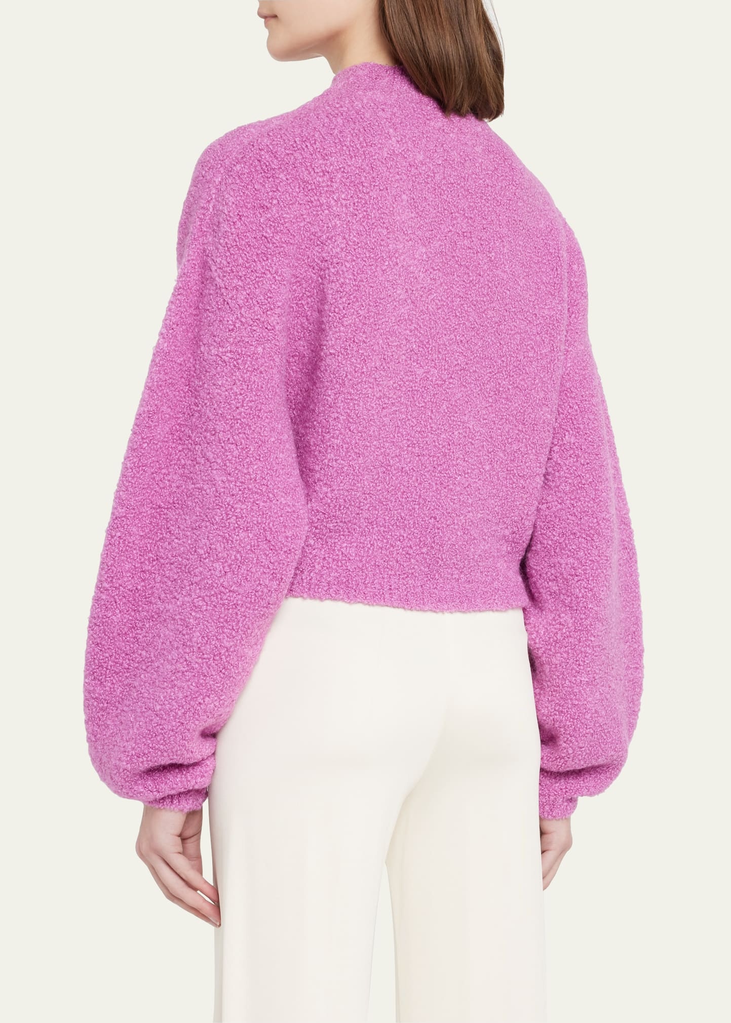 Cropped Boucle Sweater - 3