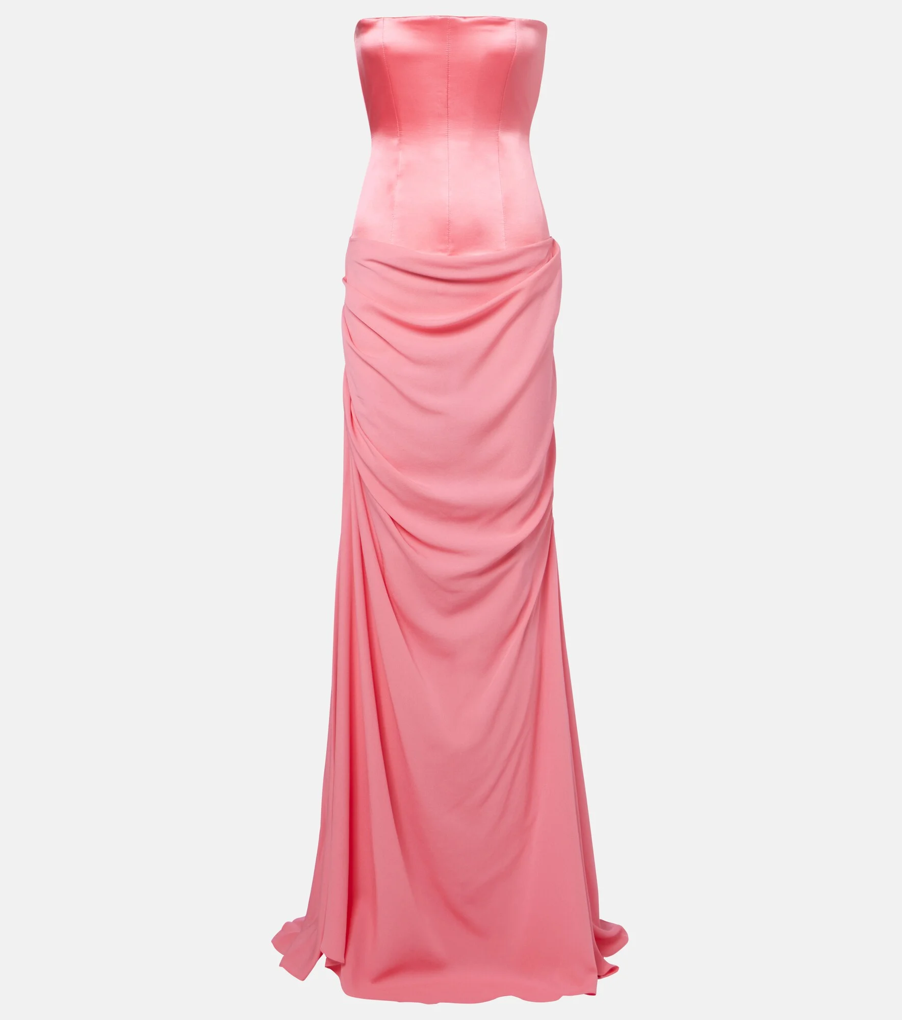 Draped silk gown - 1