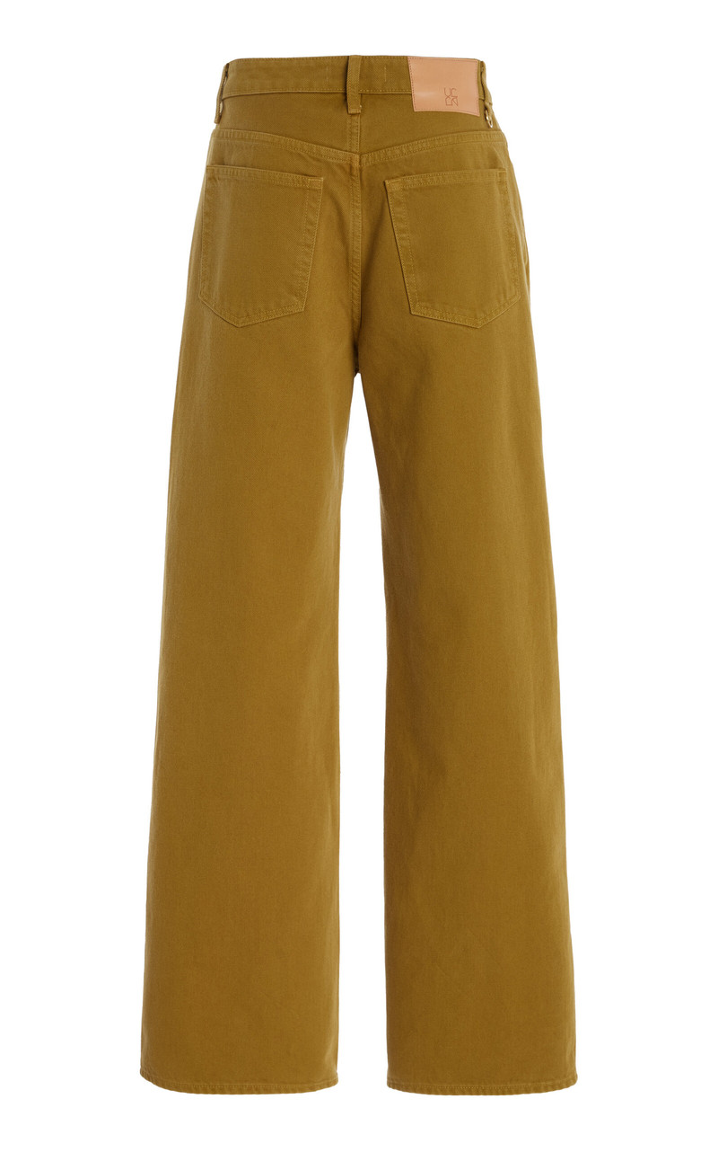 ULLA JOHNSON The Willow Cotton Jeans olive outlook