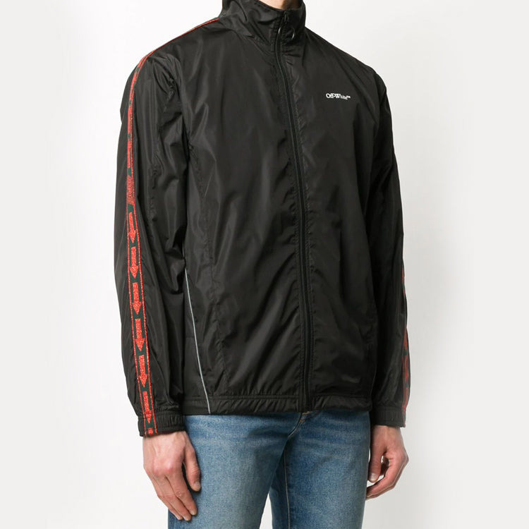 Off-White FW20 Logo Printing Jacket Men Black OMEA233E20FAB0011001 - 4