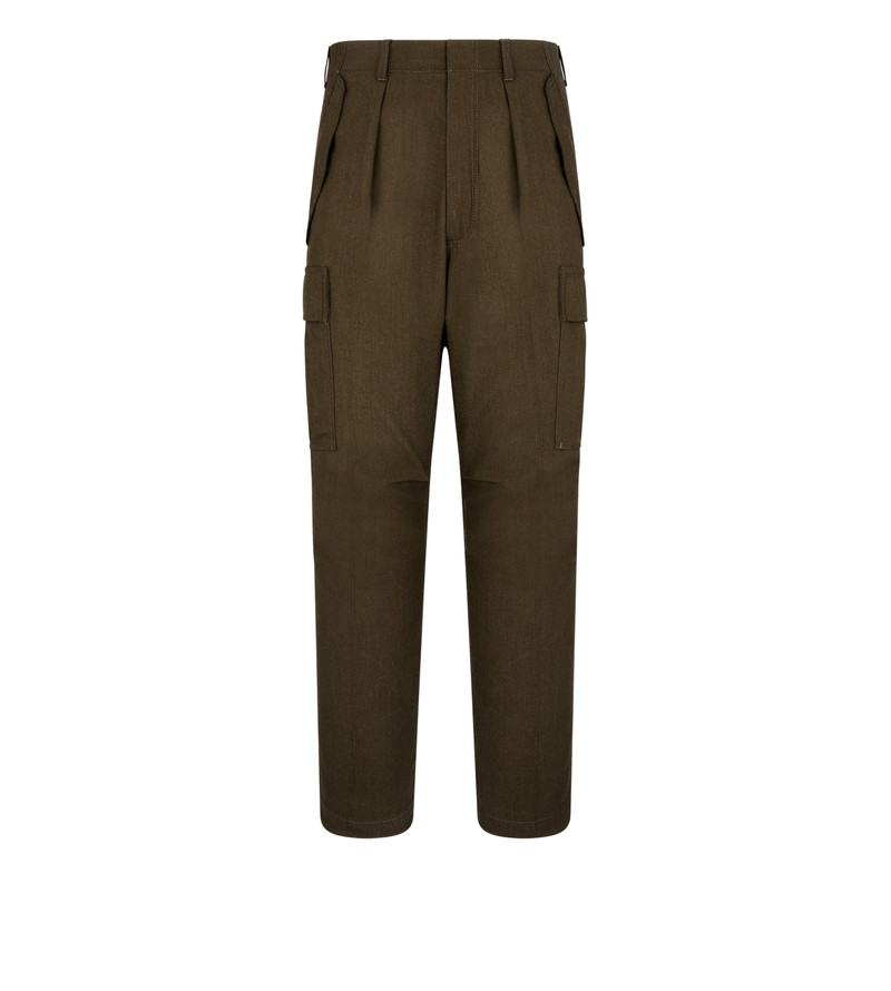 WOOL CASHMERE SILK REPS CARGO PANT 1