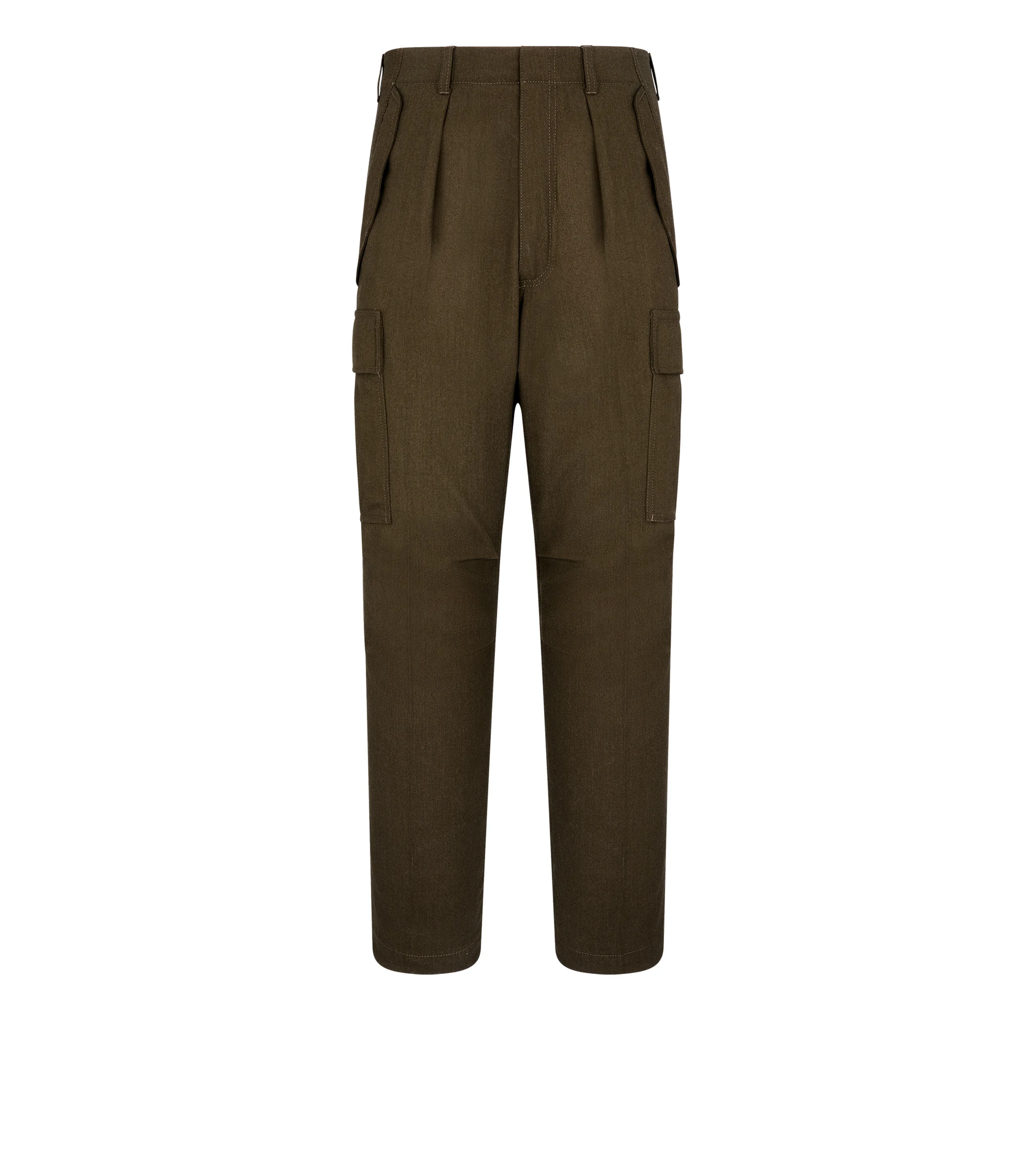 WOOL CASHMERE SILK REPS CARGO PANT - 1