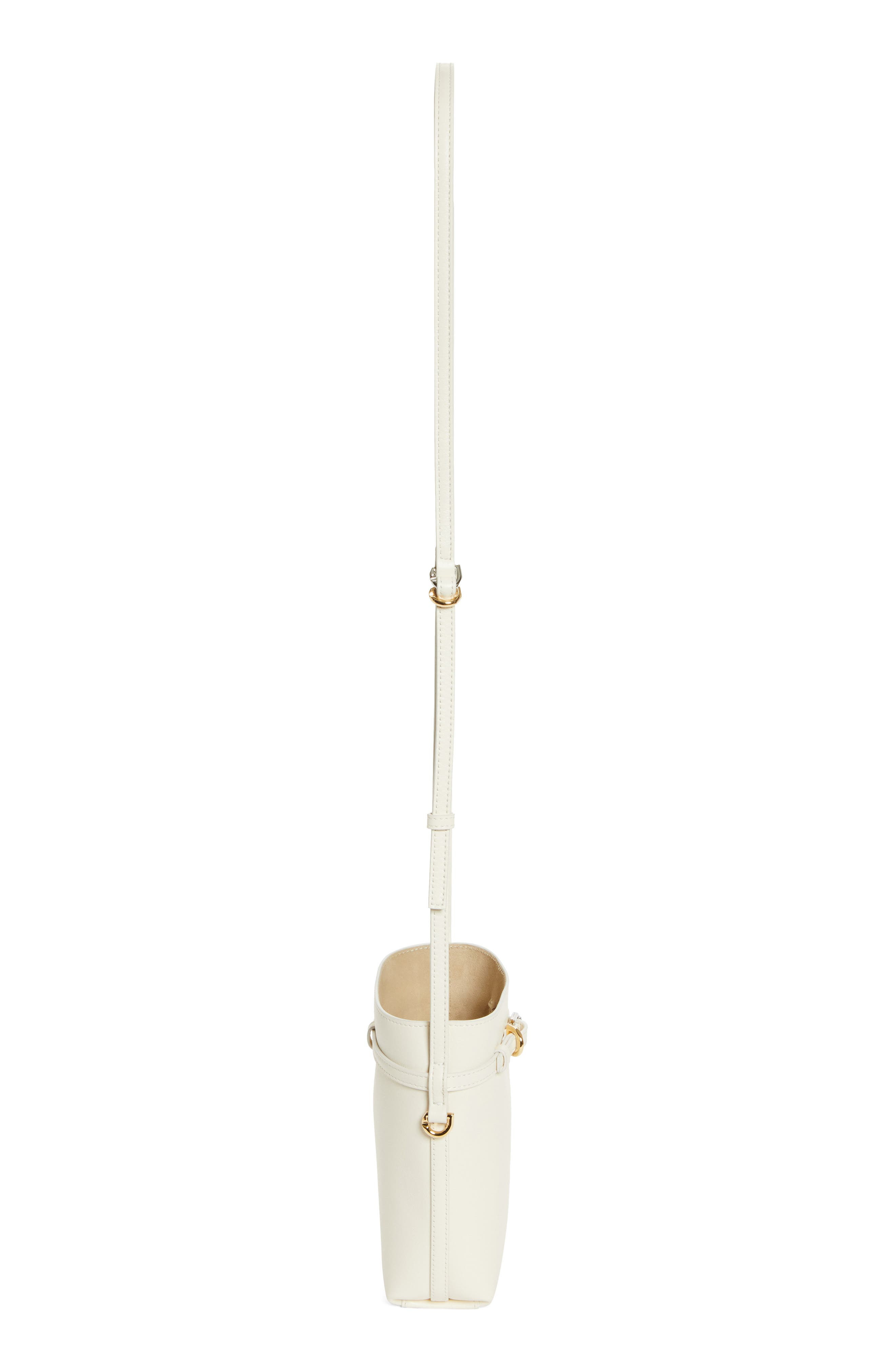 Givenchy Voyou Leather Pouch Crossbody Bag in Ivory at Nordstrom - 6