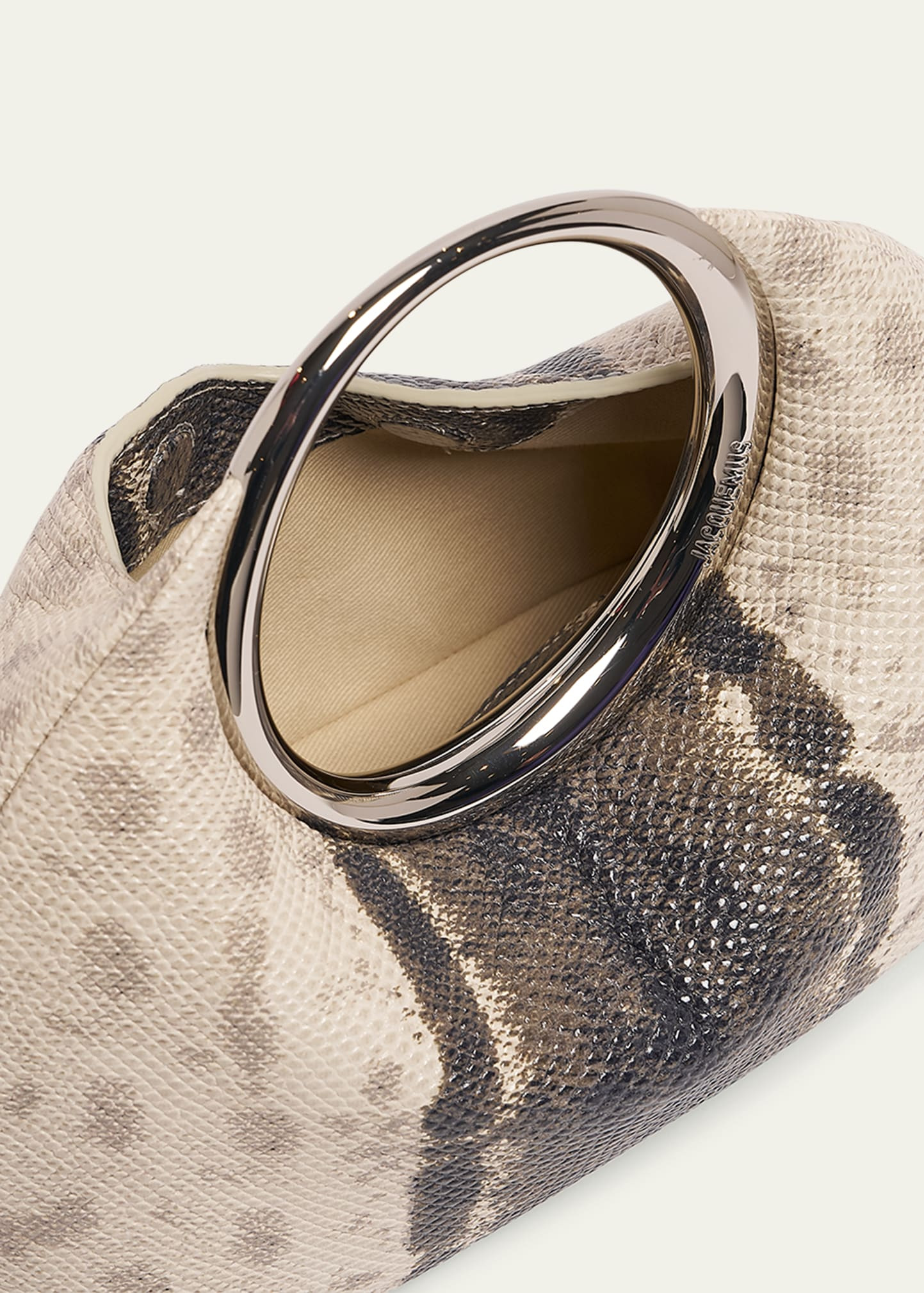 Le Petit Calino Python-Embossed Top-Handle Bag - 4