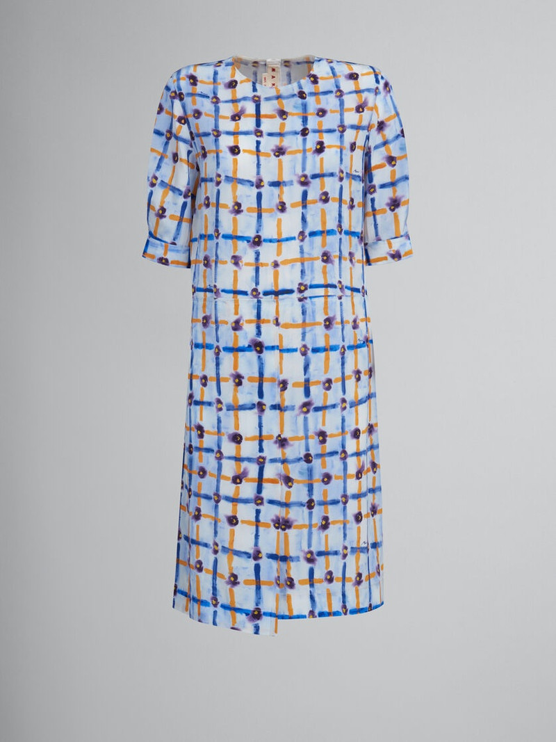 CRÊPE DE CHINE SHIFT DRESS WITH SARABAND PRINT 1