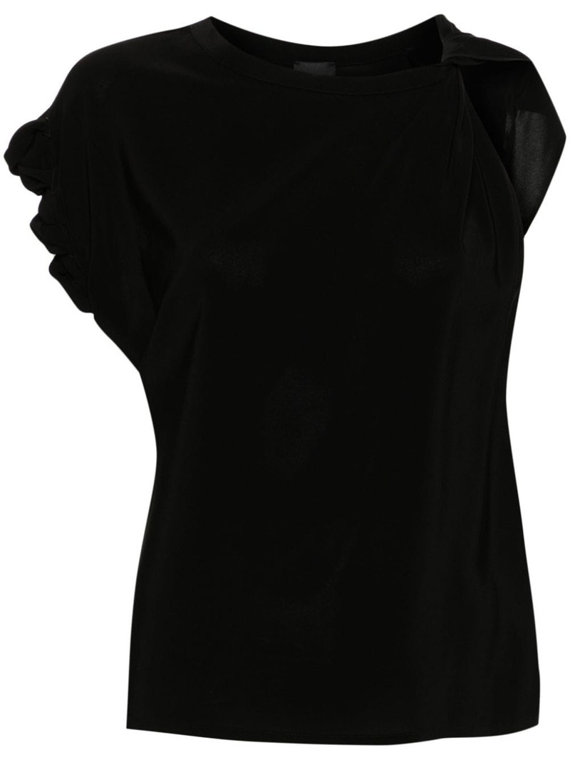asymmetric crepe blouse 1