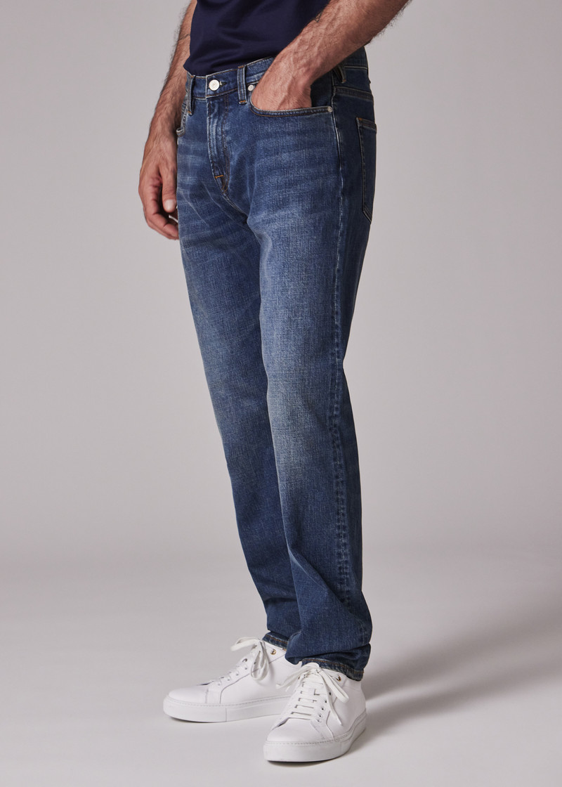 Tapered-Fit 'Crosshatch Stretch' Jeans 7