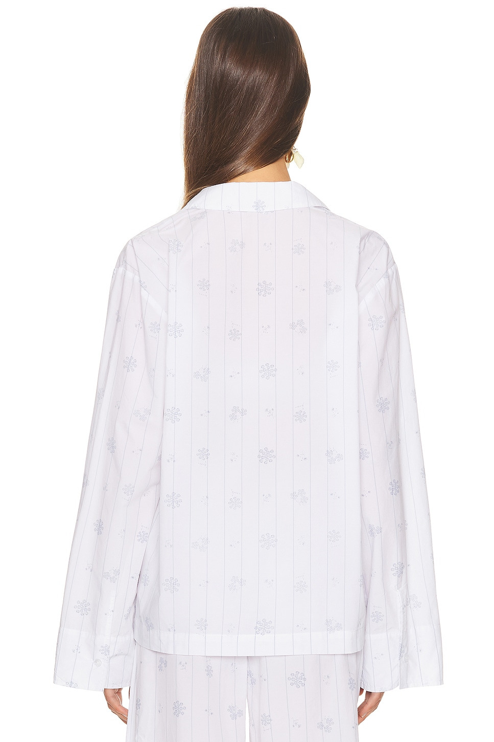 Pajama Top in Fleur Print Stripe - 4