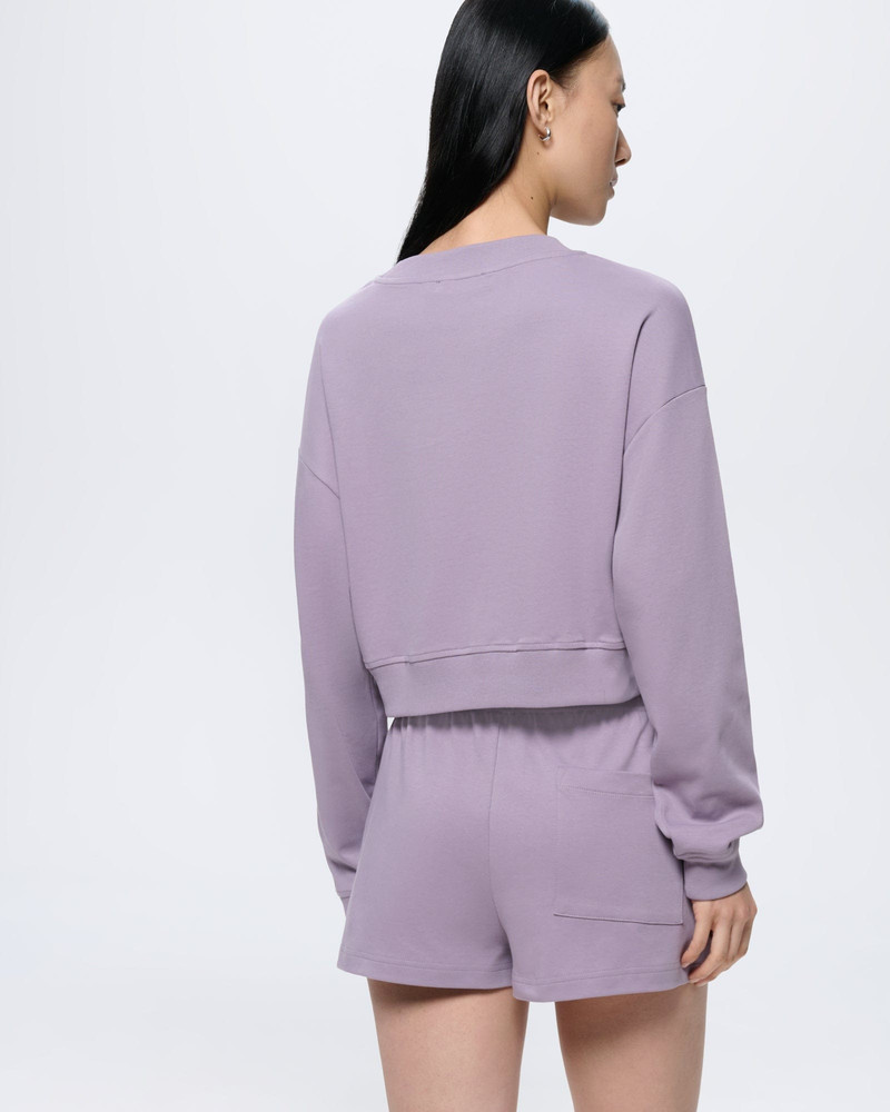 Womens Cropped Sweatshirt - Dusty Mauve 5