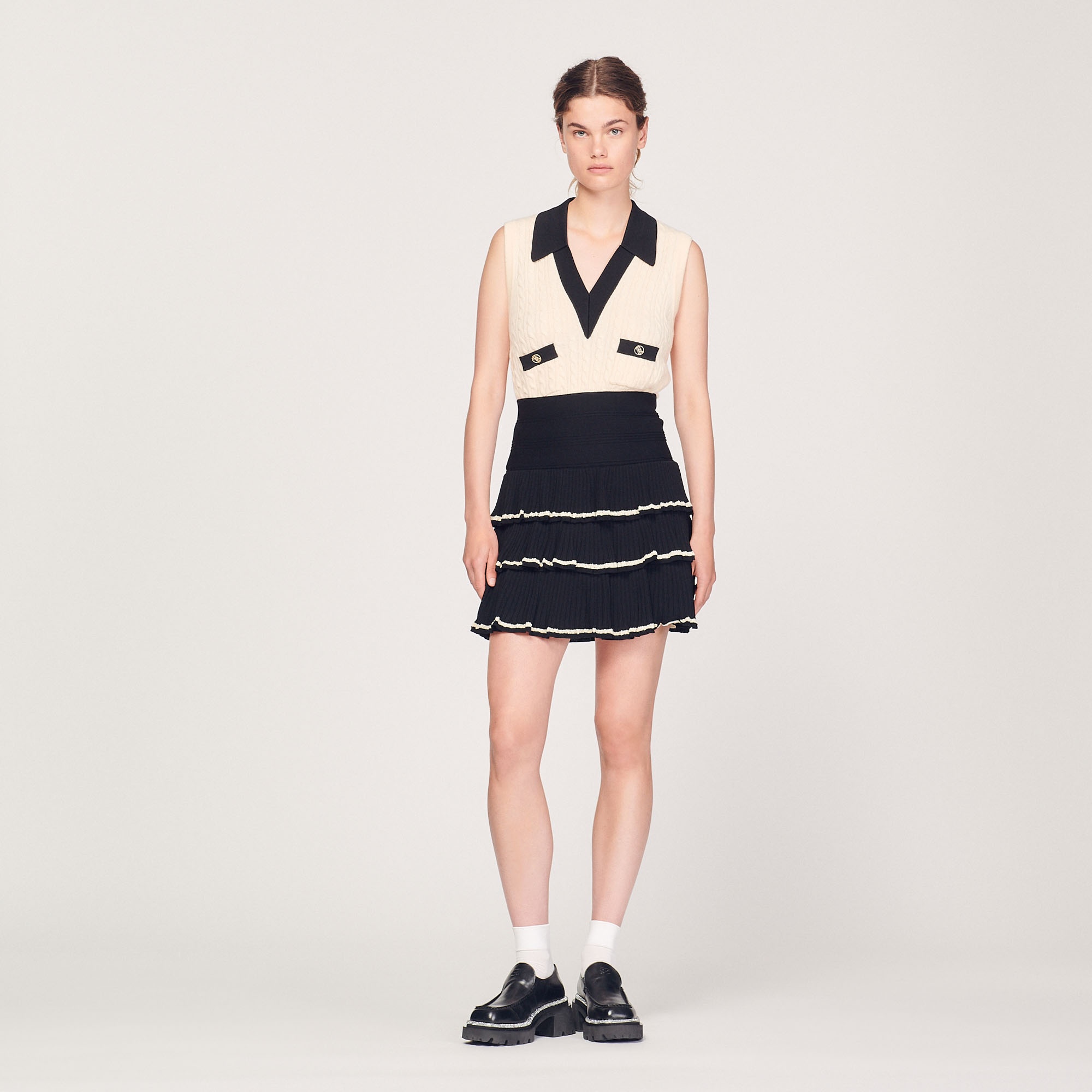 Ruffled knit skirt - 3