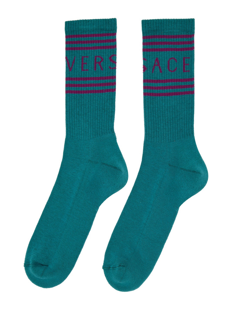 VERSACE Blue Athletic Socks outlook