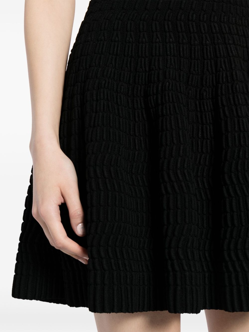 textured high waist skirt - 5