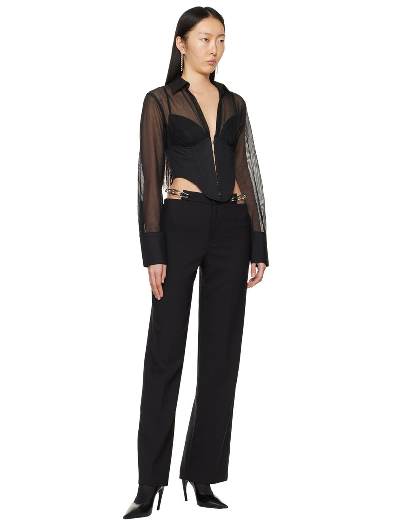 Dion Lee Black Chain Link Trousers outlook