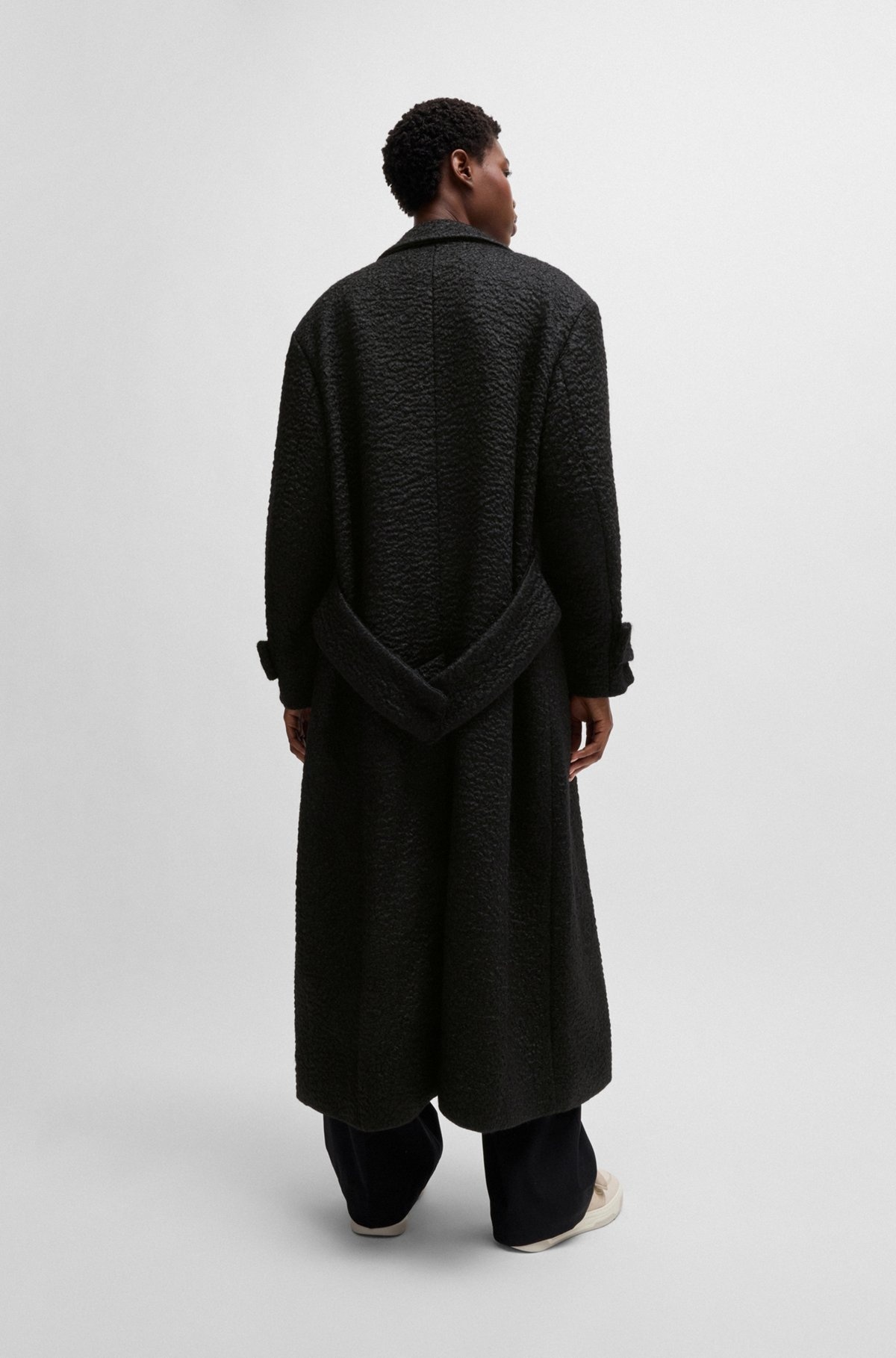 NAOMI X BOSS OVERSIZE-FIT COAT IN WOOL - 4