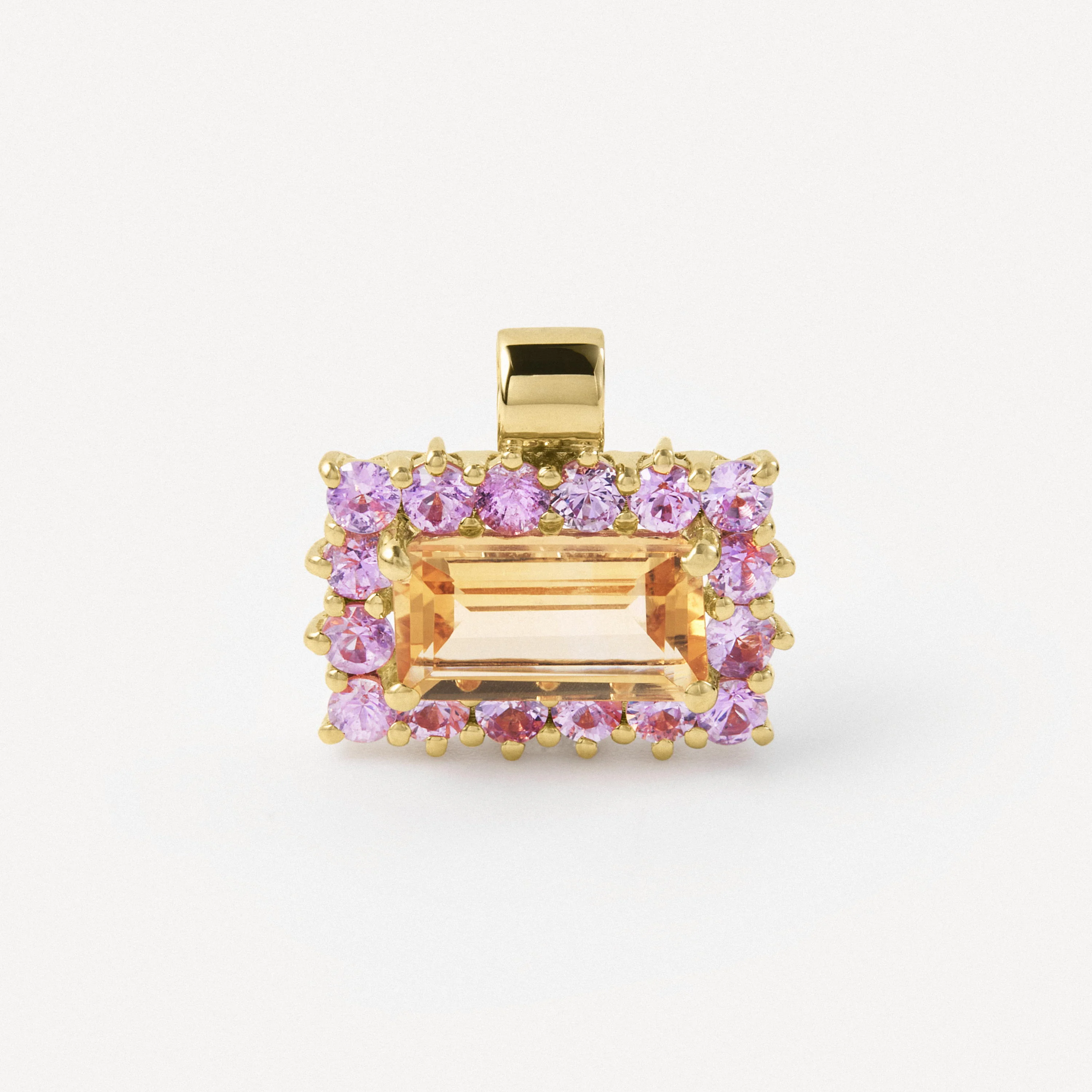 Gold Pendant with citrine and pink sapphire TOUS ATELIER - 1