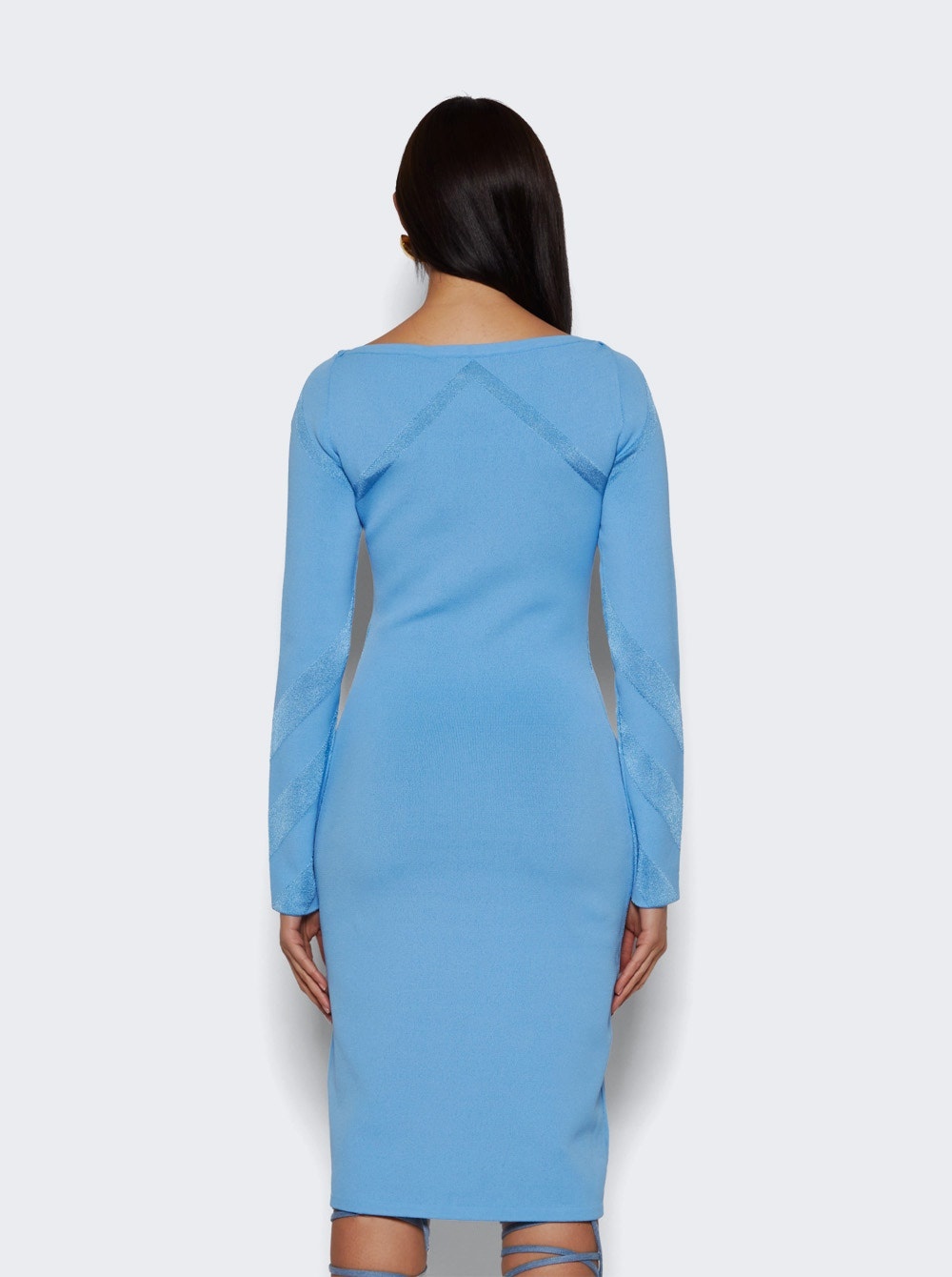 Orietta Long Sleeve Midi Dress Foxglove Blue - 5