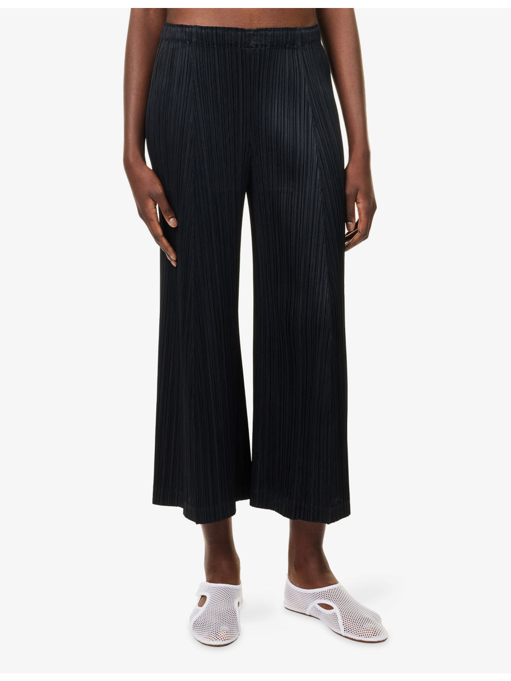 Thicker Bottoms Wide-Leg Knitted Trousers - 3