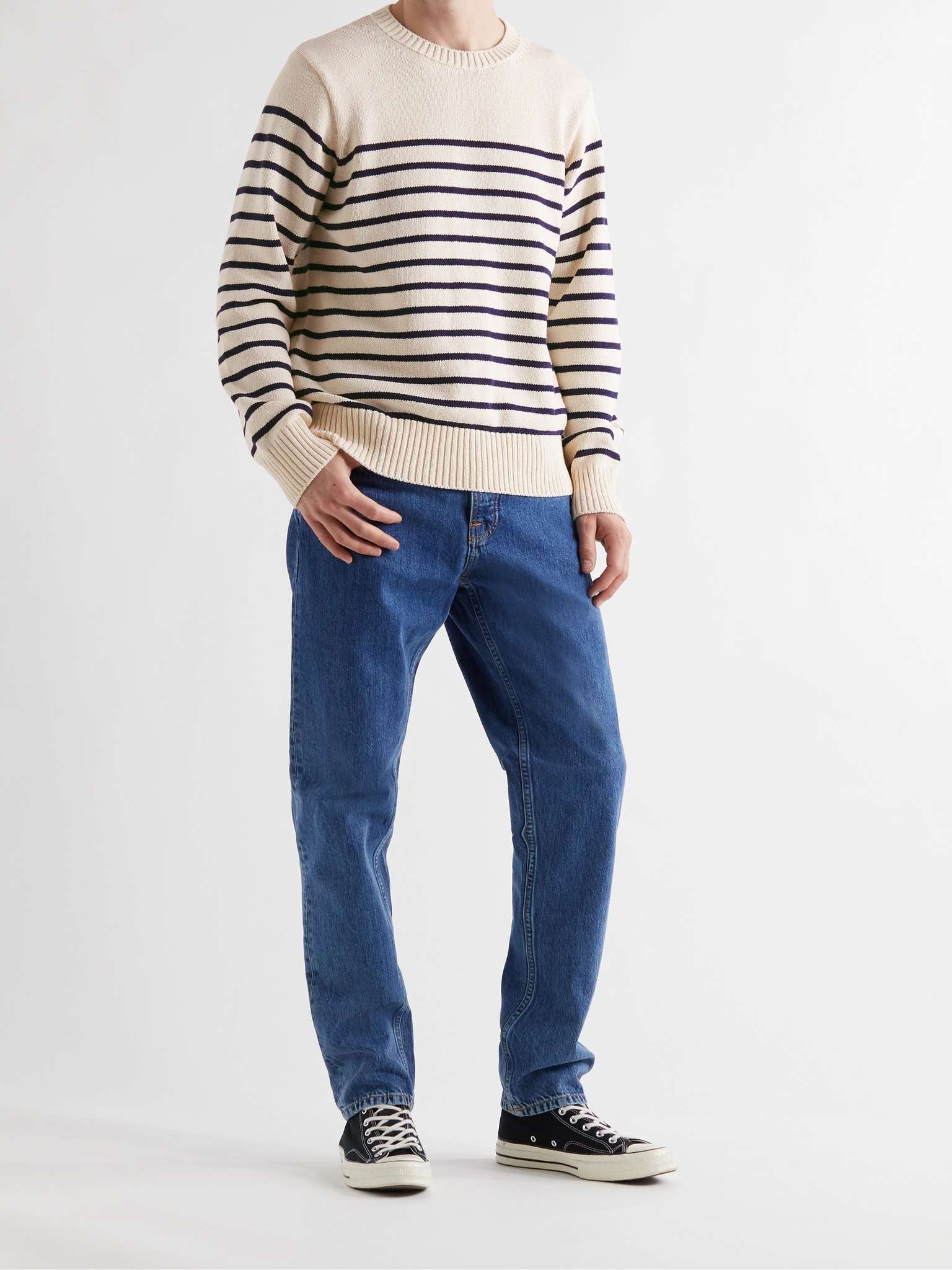 Hampus Striped Recycled Cotton-Blend Sweater - 2