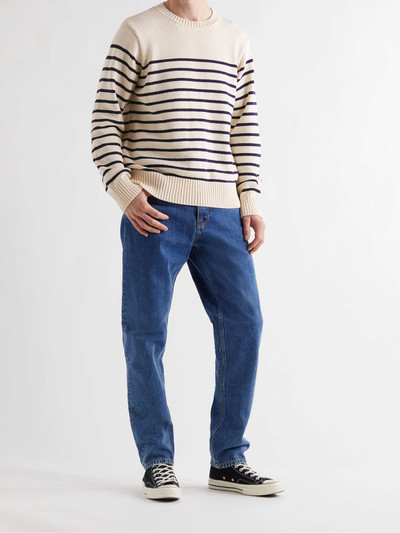 Nudie Jeans Hampus Striped Recycled Cotton-Blend Sweater outlook