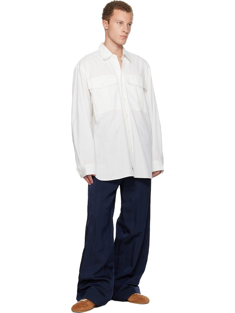 Dries Van Noten Off-White Oversized Cotton Shirt outlook