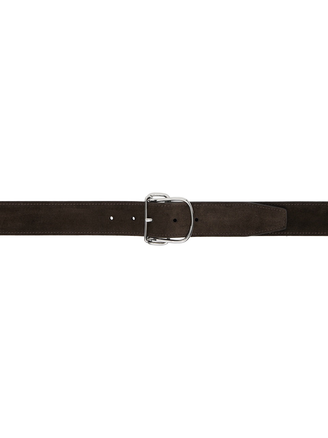 Brown Swirl Suede Belt - 1