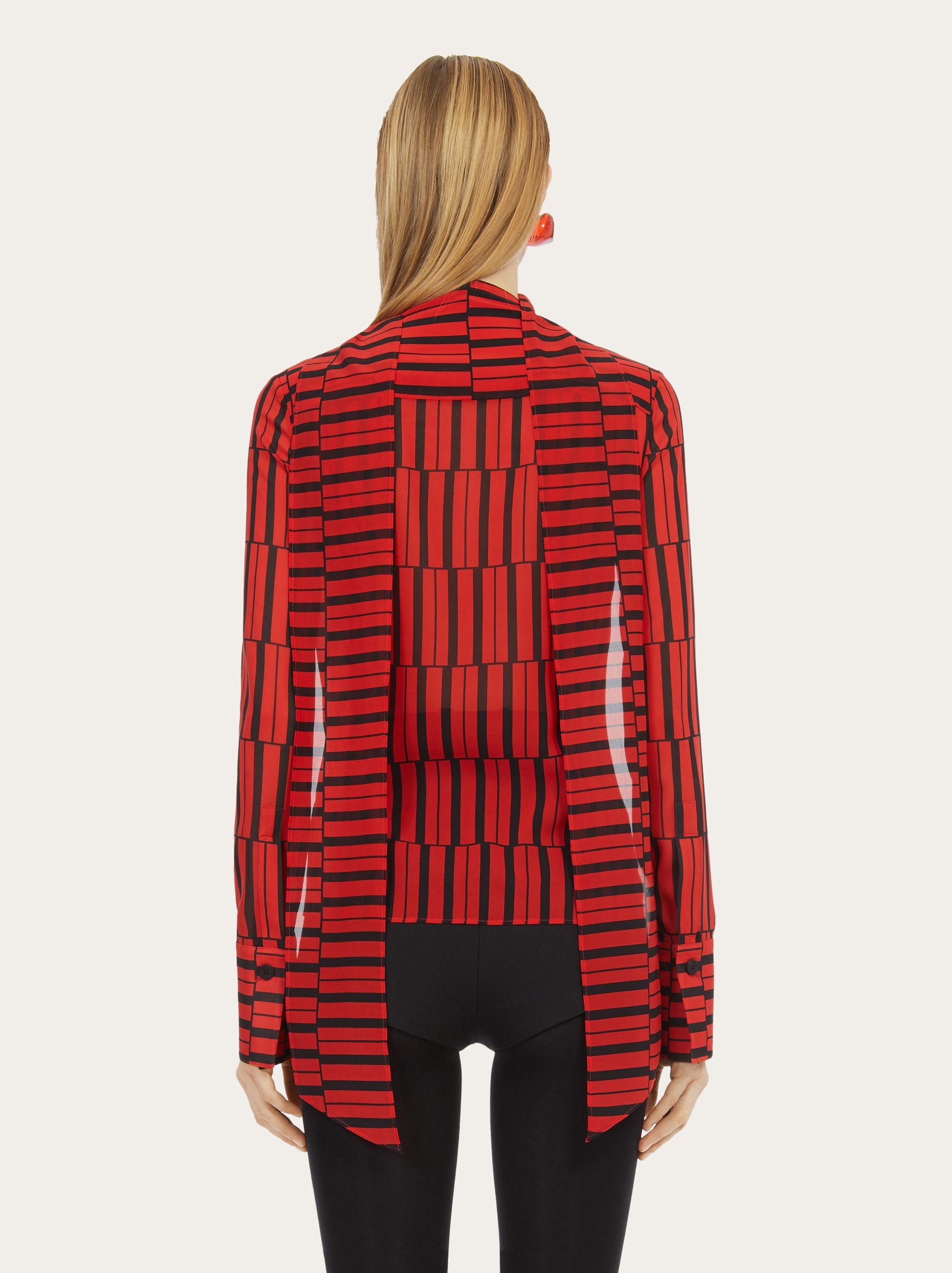 Sash collar shirt - 3