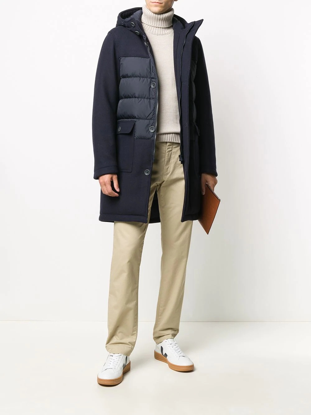 puffer-detail coat - 2