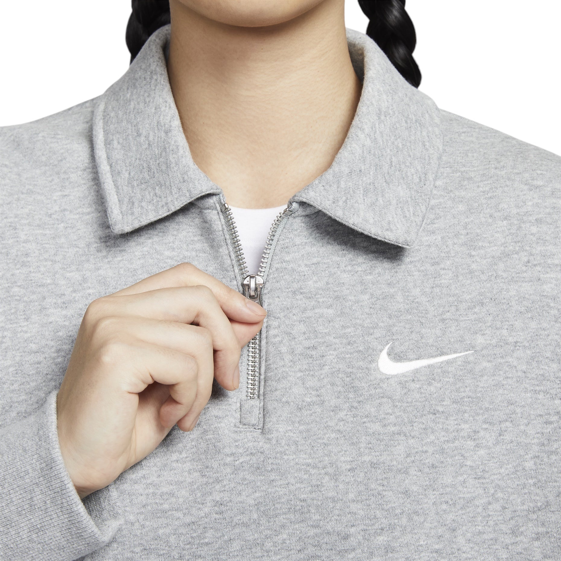 (WMNS) Nike Sportswear Phoenix Fleece 'Grey' FZ3208-063 - 3