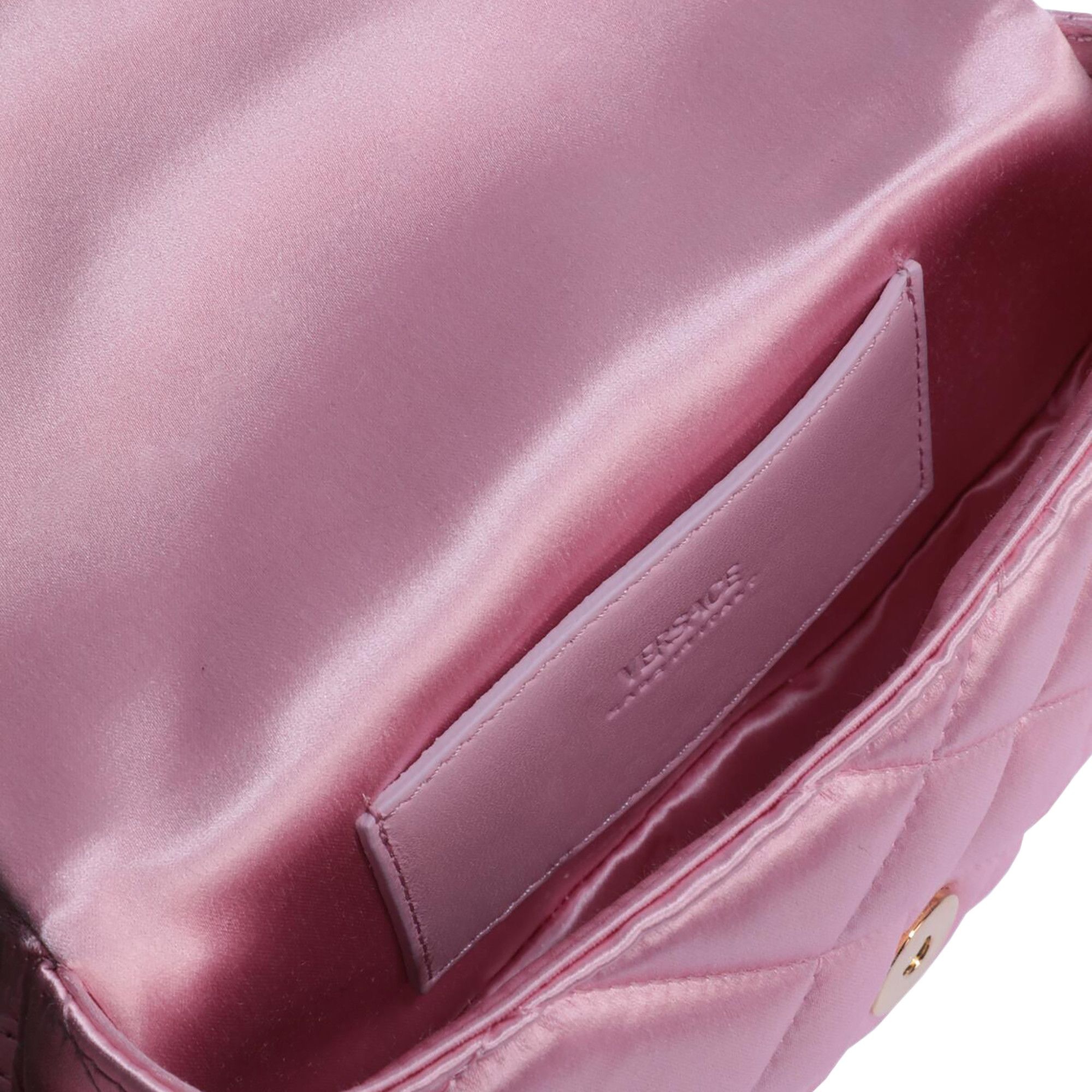 Versace Greca Goddess Quilted Satin Shoulder Bag 'Pale Pink' - 5