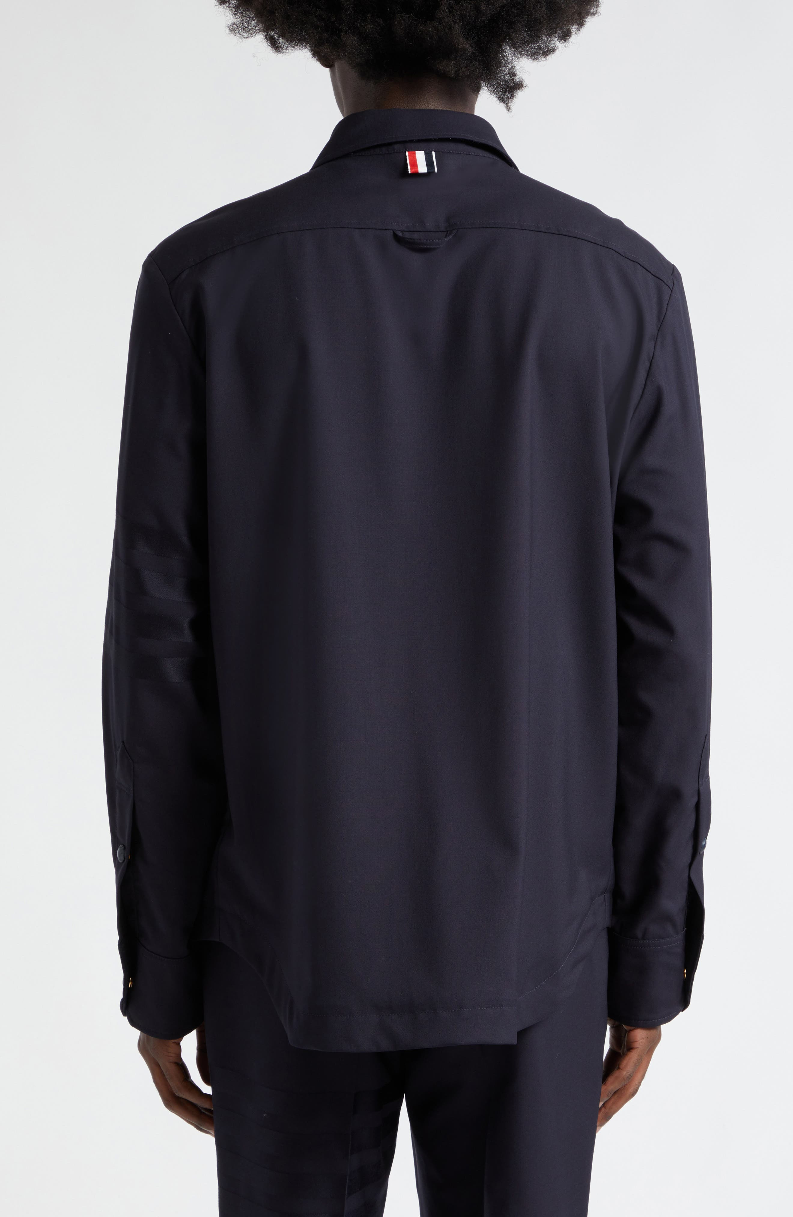 Four-Bar Slim Fit Wool Shirt - 2