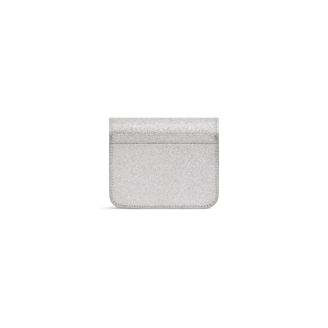 Women's Cash Flap Coin And Card Holder In Sparkling Fabric in Silver - 2