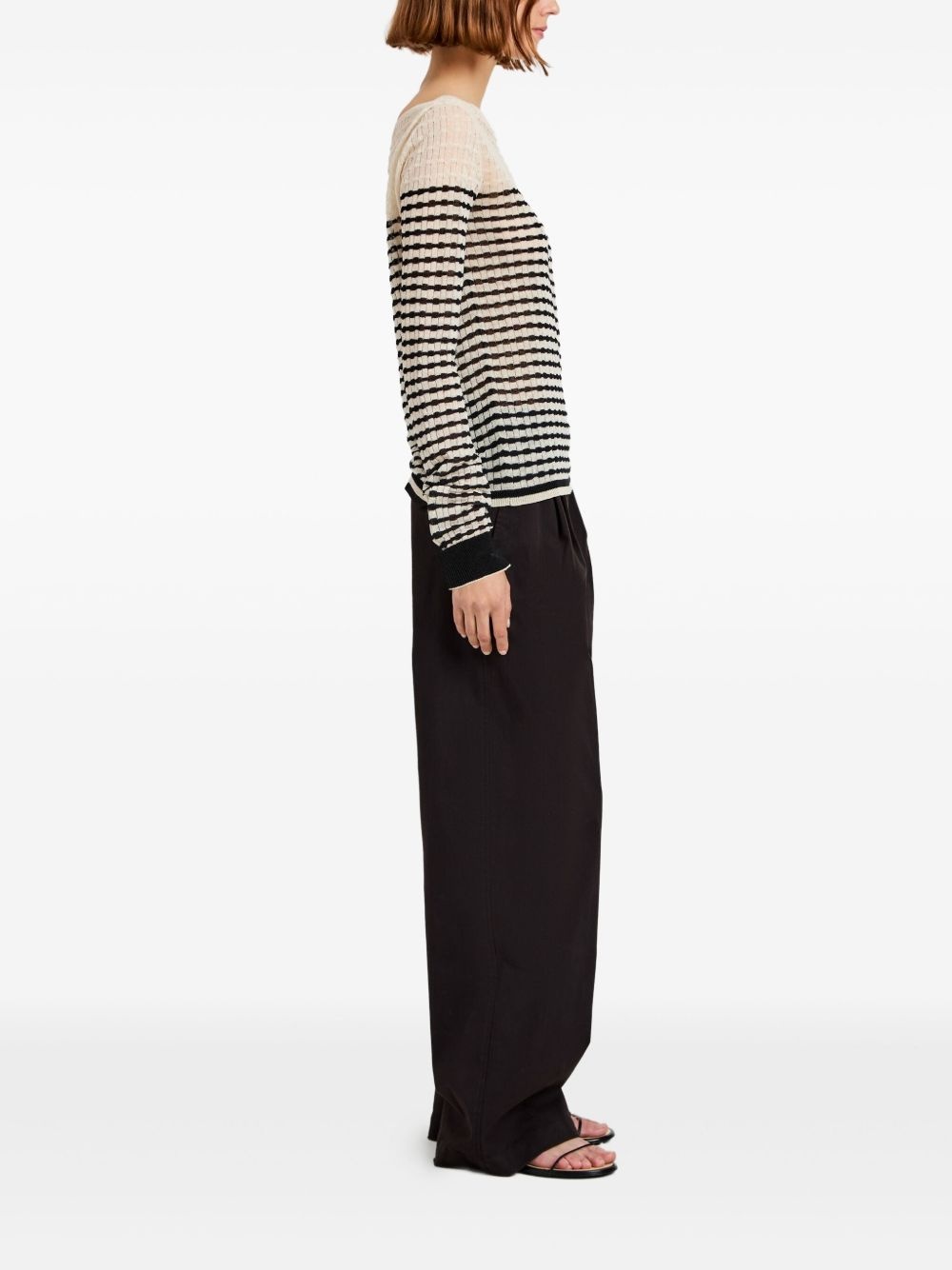 striped knitted top - 3