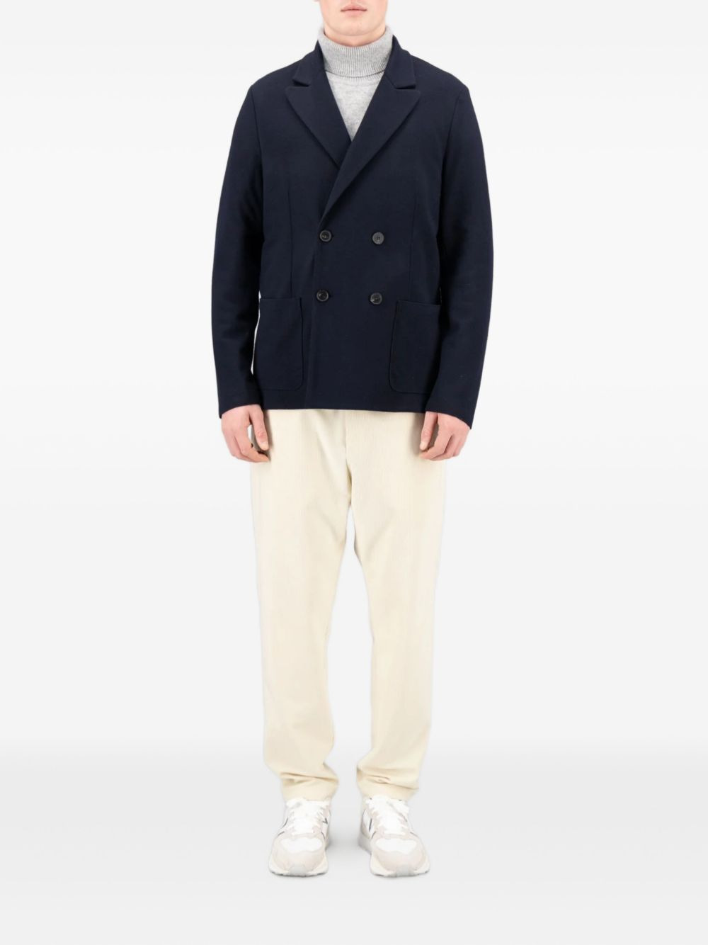 double-breasted wool jacket - 3