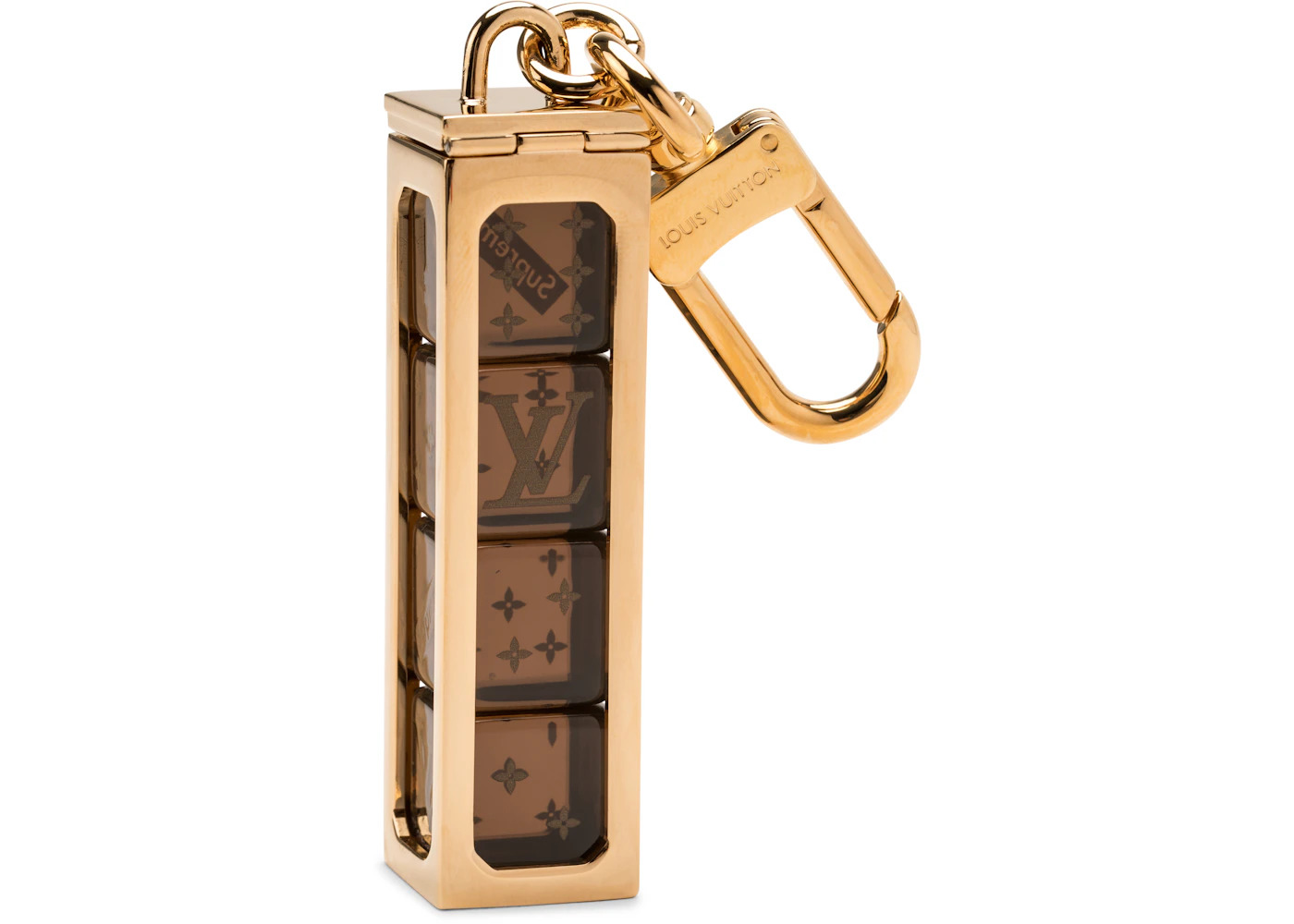 Louis Vuitton x Supreme Dice Key Chain Brass - 2