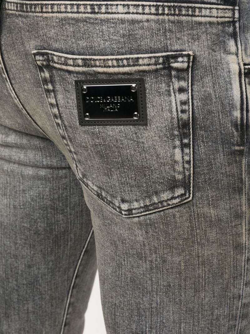 logo-plaque jeans - 5