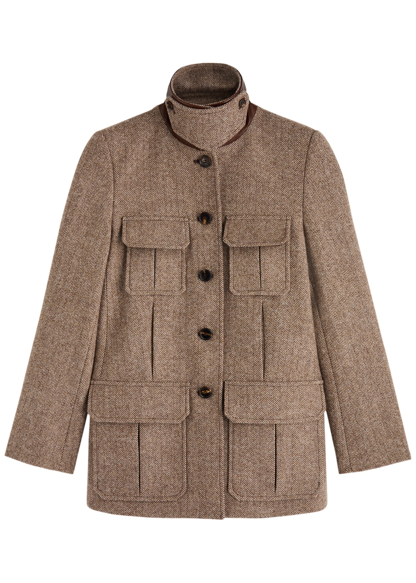 Chloé Herringbone wool jacket | harveynichols | REVERSIBLE
