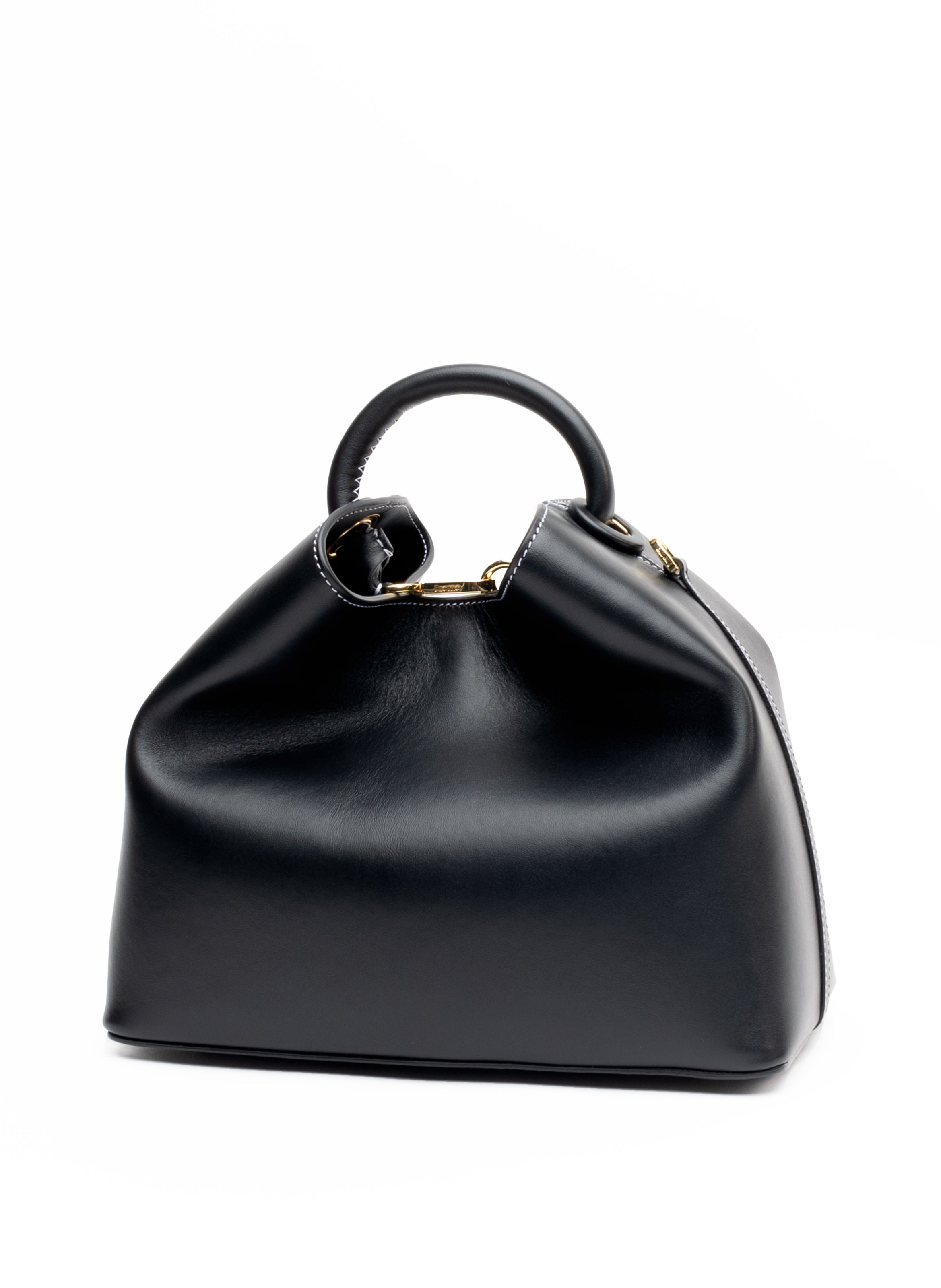 Raisin Leather Black/White Stitches - 2