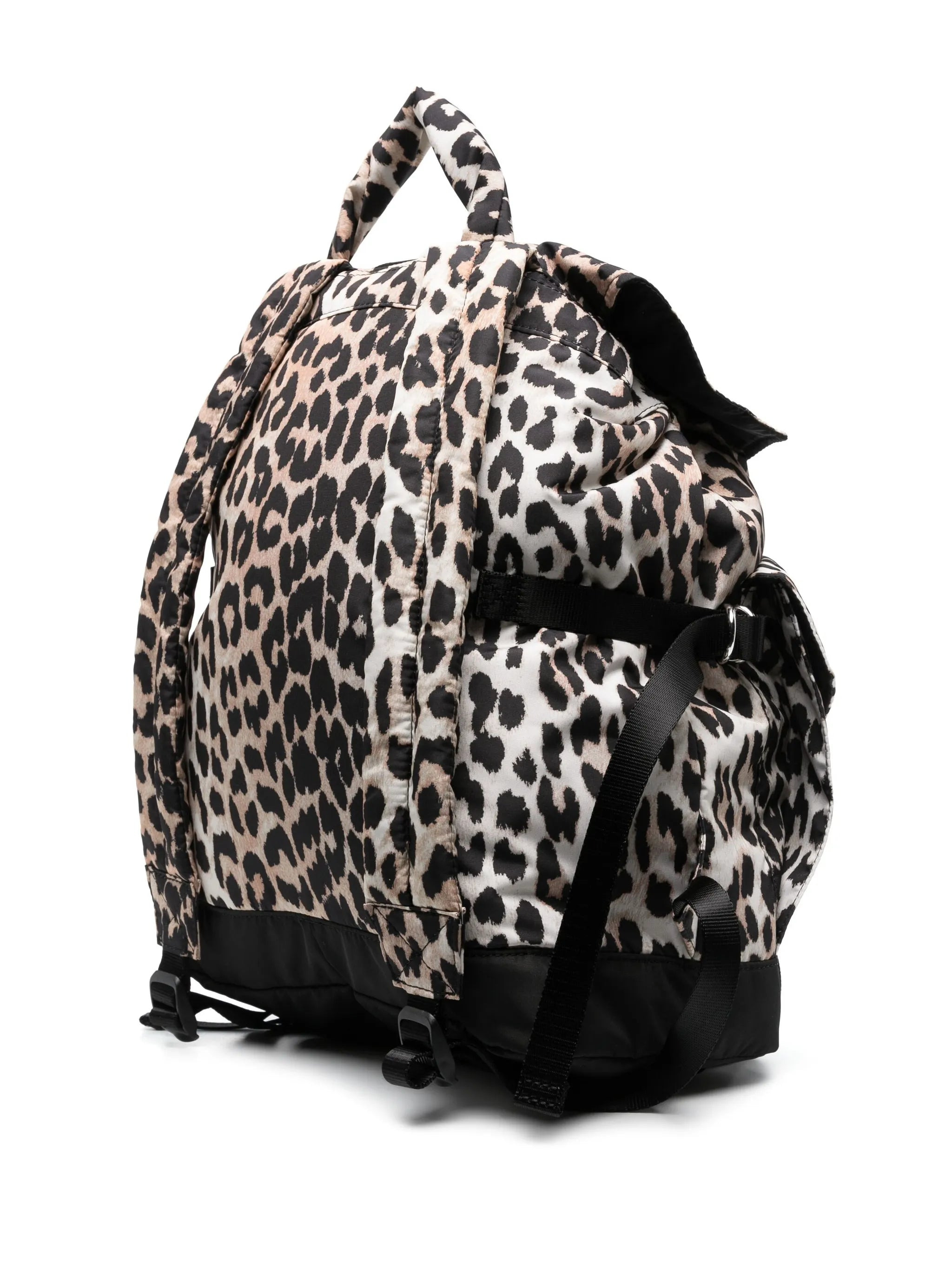 leopard-print buckled backpack - 3