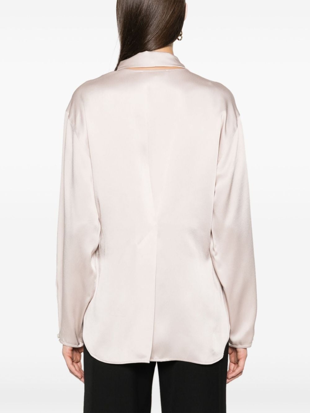 V-neck scarf shirt - 4