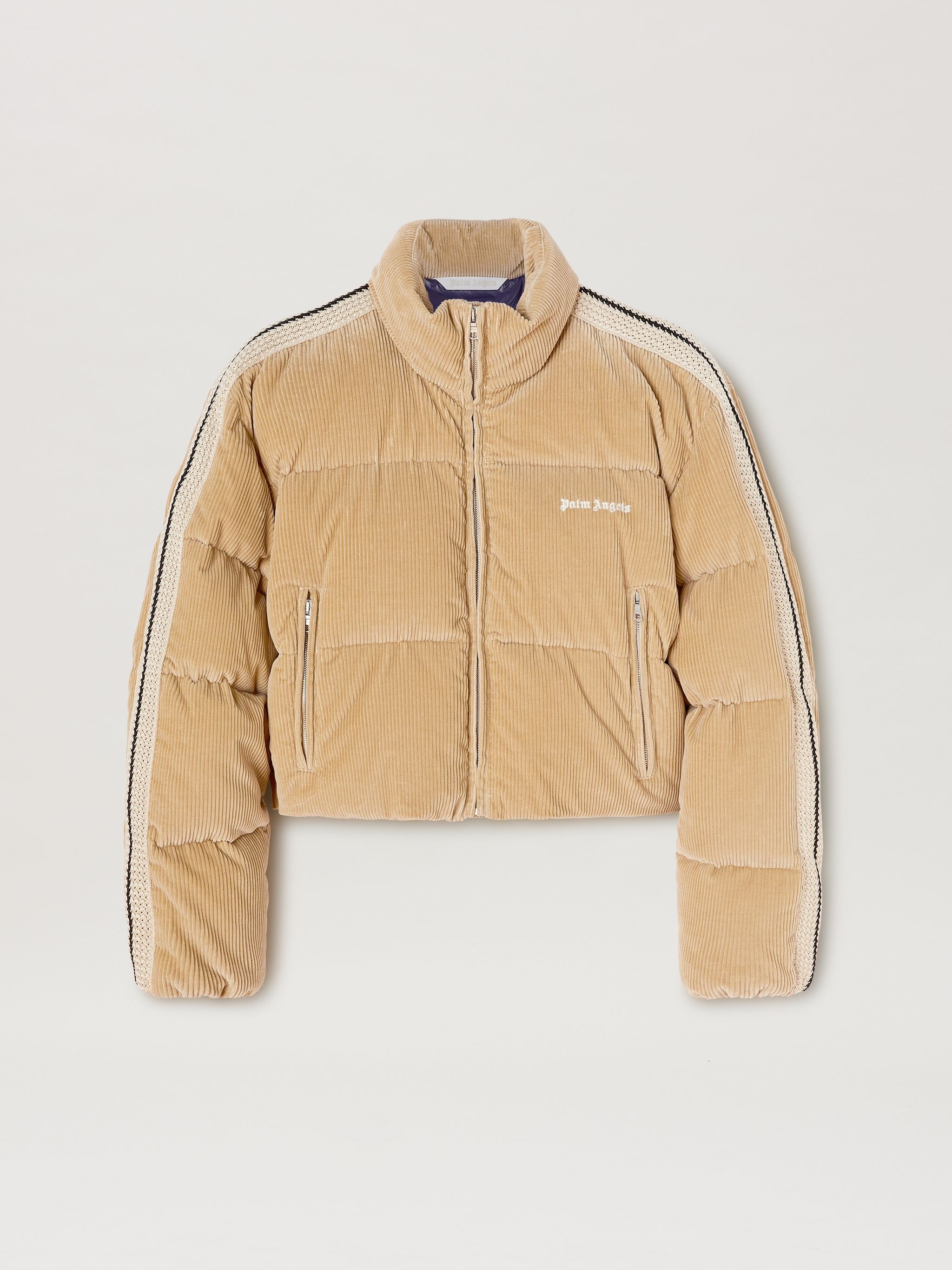 Corduroy Crop Down Jacket - 1