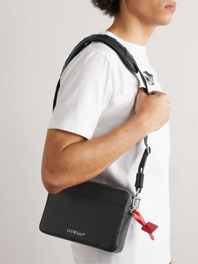 Off-White Binder Logo-Print Embossed Full-Grain Leather Messenger Bag outlook