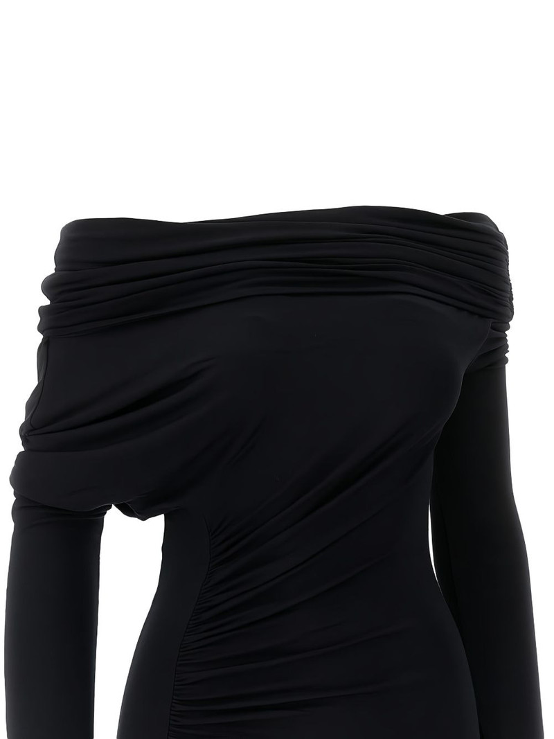 THE ANDAMANE draped one-shoulder midi dress outlook