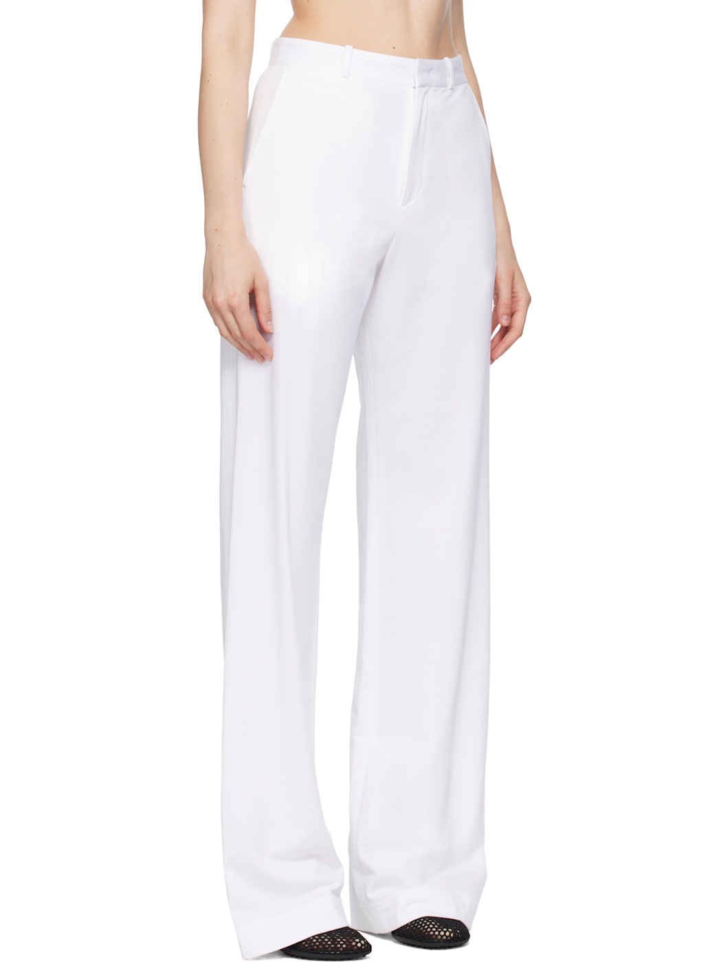 White Classic Trousers - 2