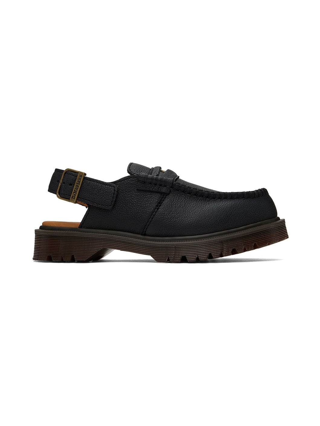 Black Penton Slingback Loafers - 1