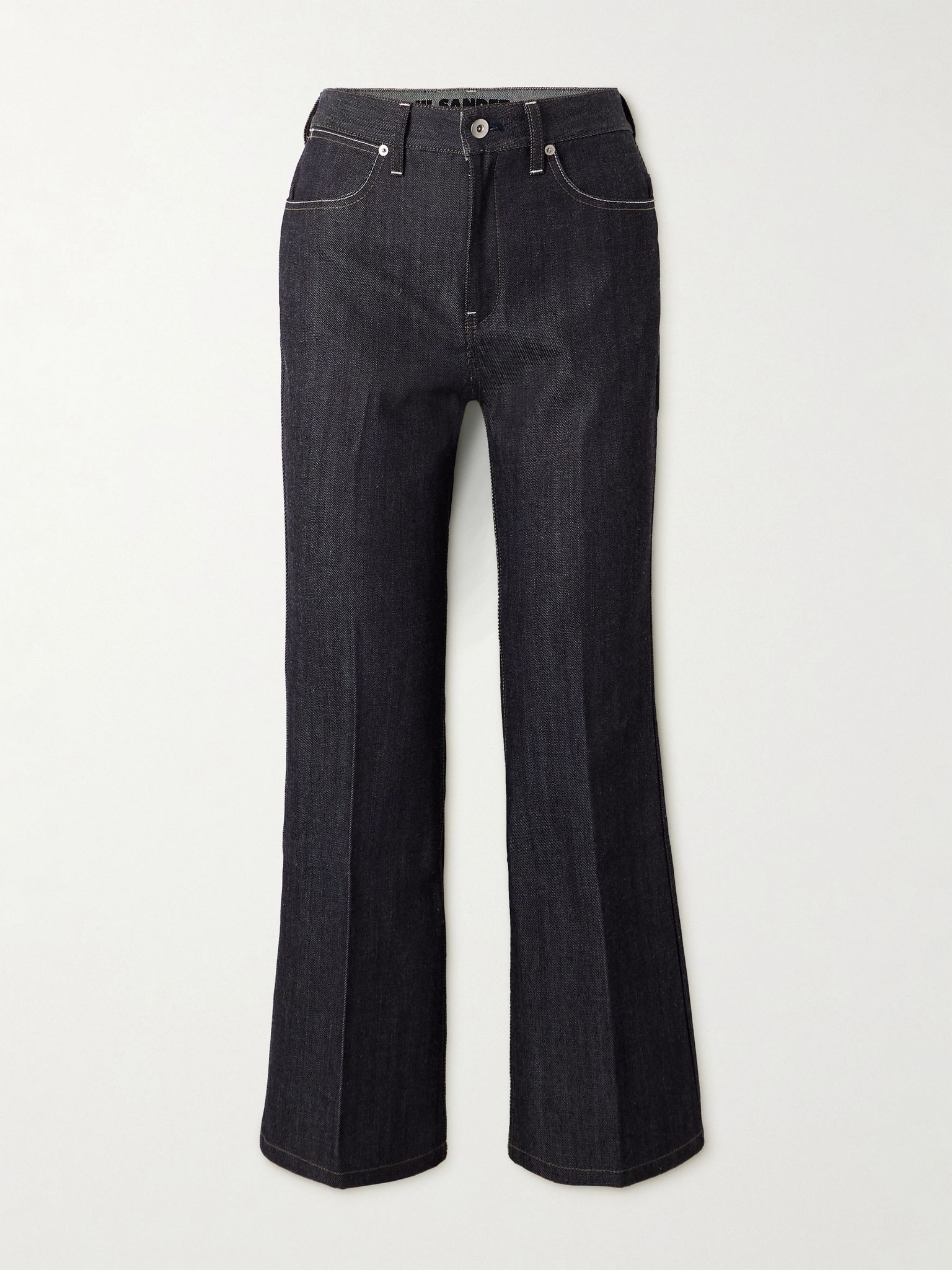 Cropped high-rise flared jeans Dark denim - 1
